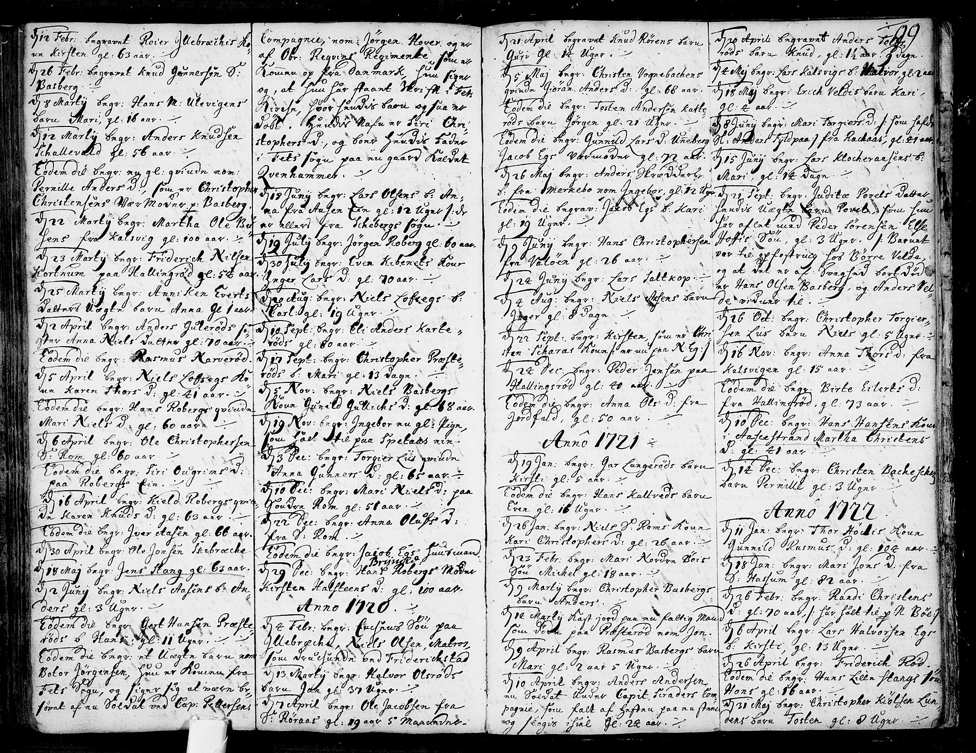 Sem kirkebøker, SAKO/A-5/F/Fb/L0001: Parish register (official) no. II 1, 1702-1764, p. 99