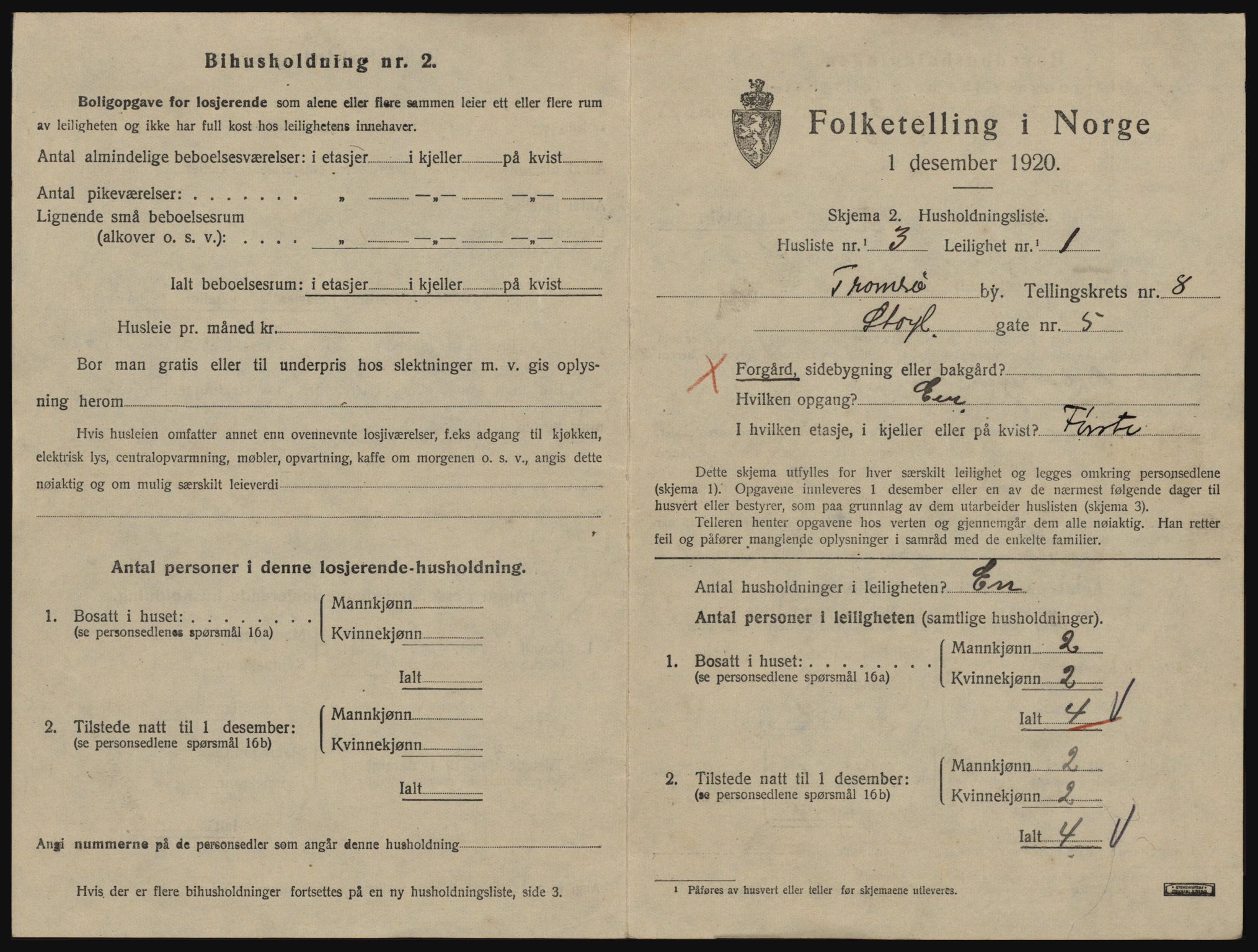 SATØ, 1920 census for Tromsø, 1920, p. 4451