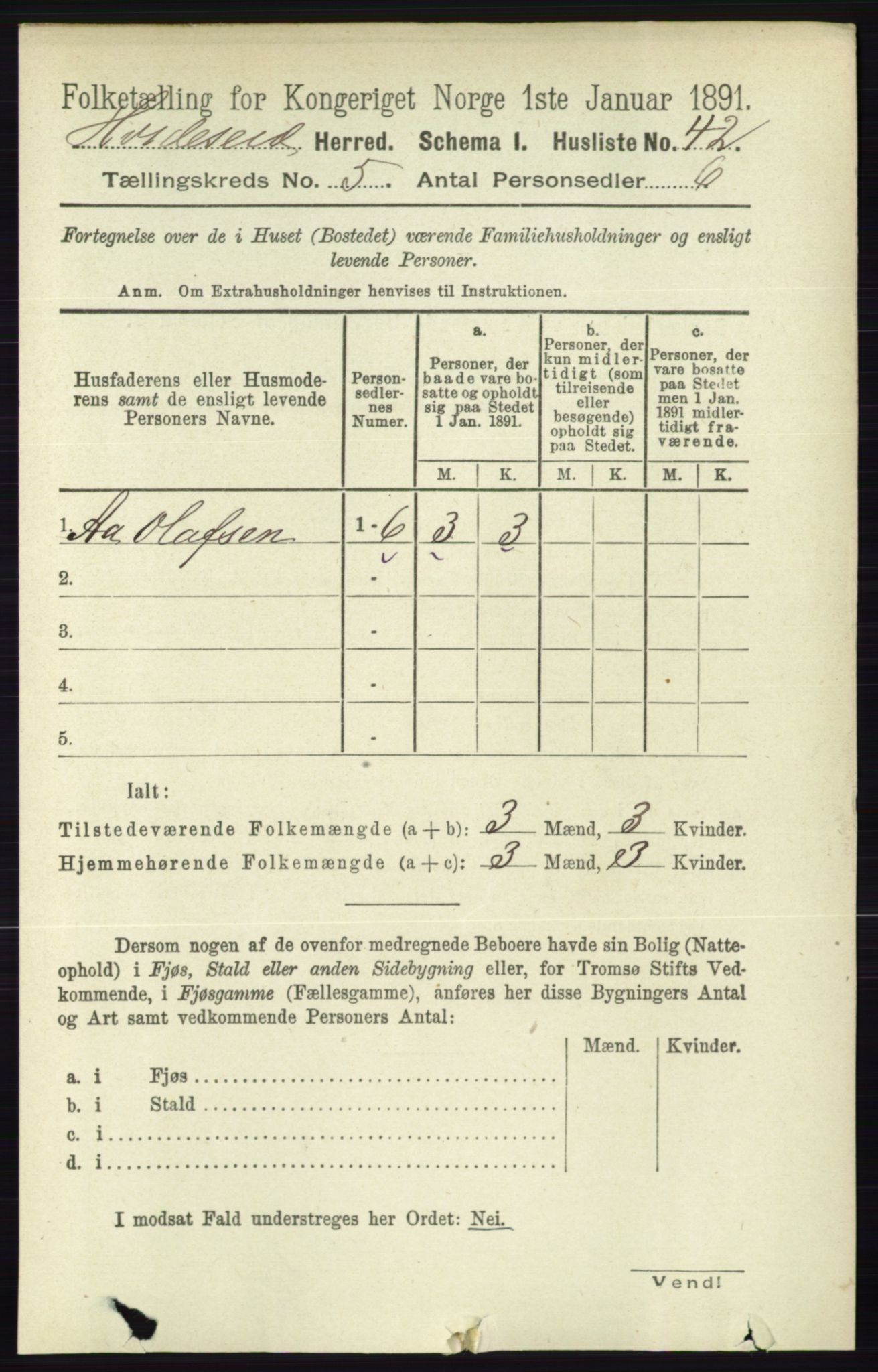 RA, 1891 census for 0829 Kviteseid, 1891, p. 903