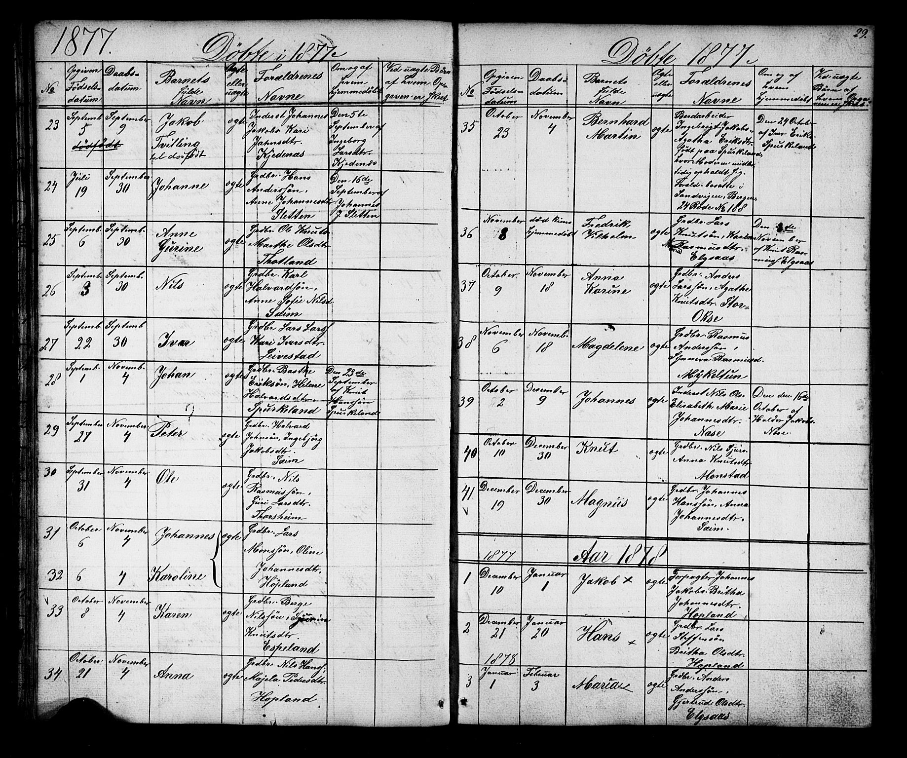 Alversund Sokneprestembete, SAB/A-73901/H/Ha/Hab: Parish register (copy) no. D 2, 1851-1889, p. 29