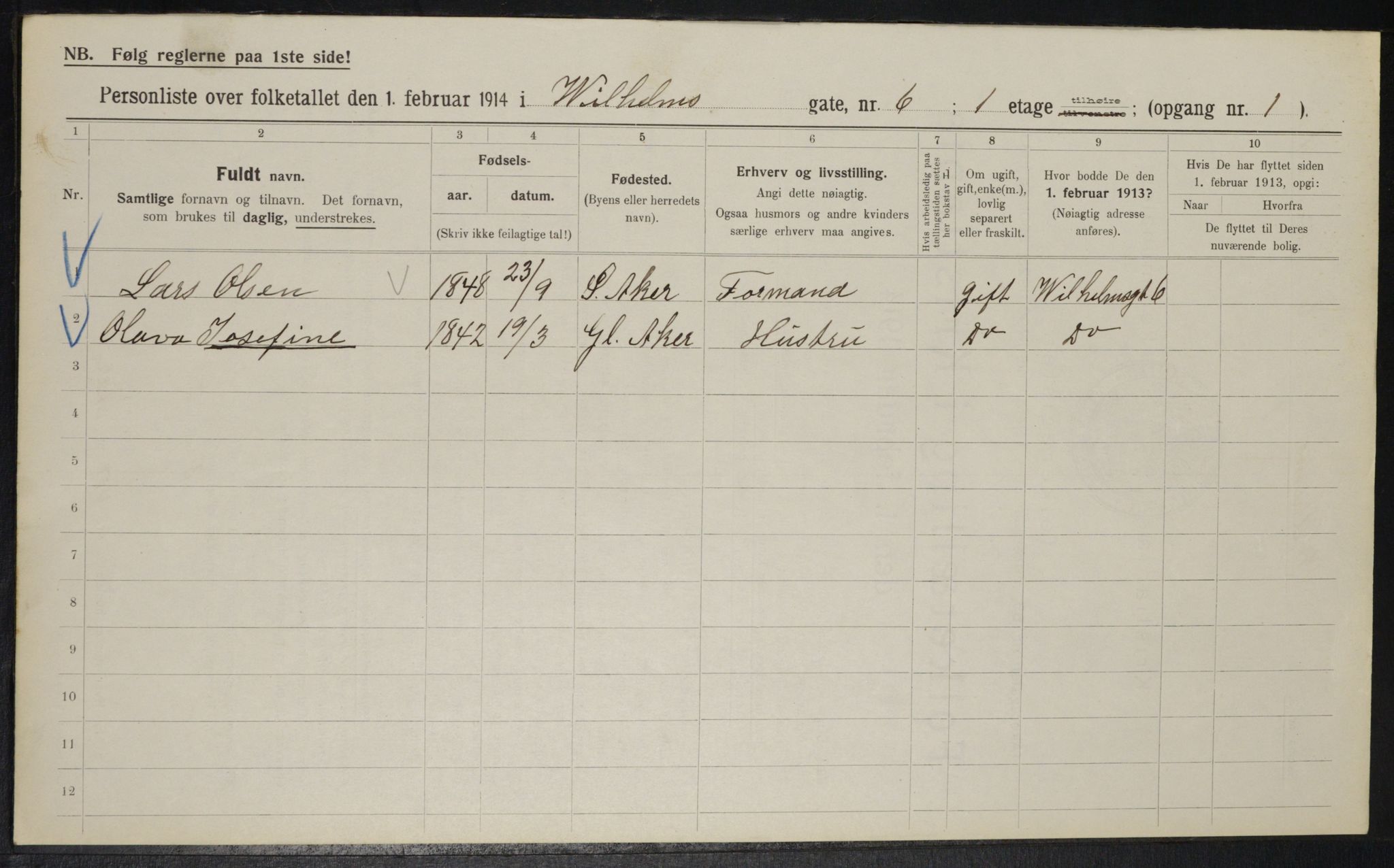 OBA, Municipal Census 1914 for Kristiania, 1914, p. 129261