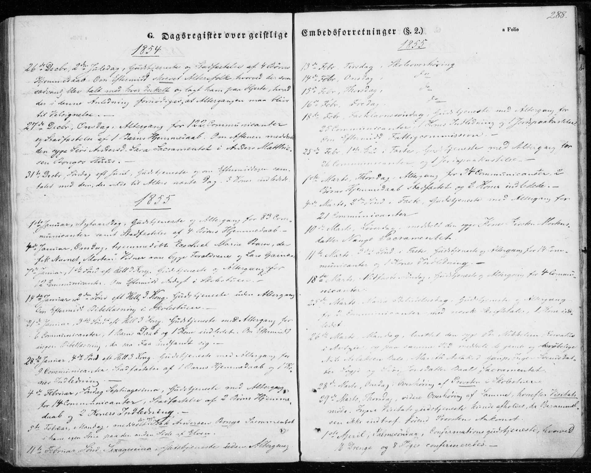 Kautokeino sokneprestembete, AV/SATØ-S-1340/H/Ha/L0002.kirke: Parish register (official) no. 2, 1843-1861, p. 288