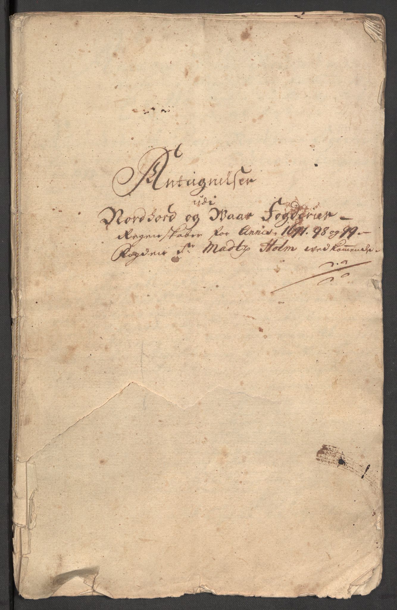 Rentekammeret inntil 1814, Reviderte regnskaper, Fogderegnskap, RA/EA-4092/R51/L3184: Fogderegnskap Nordhordland og Voss, 1698-1699, p. 448