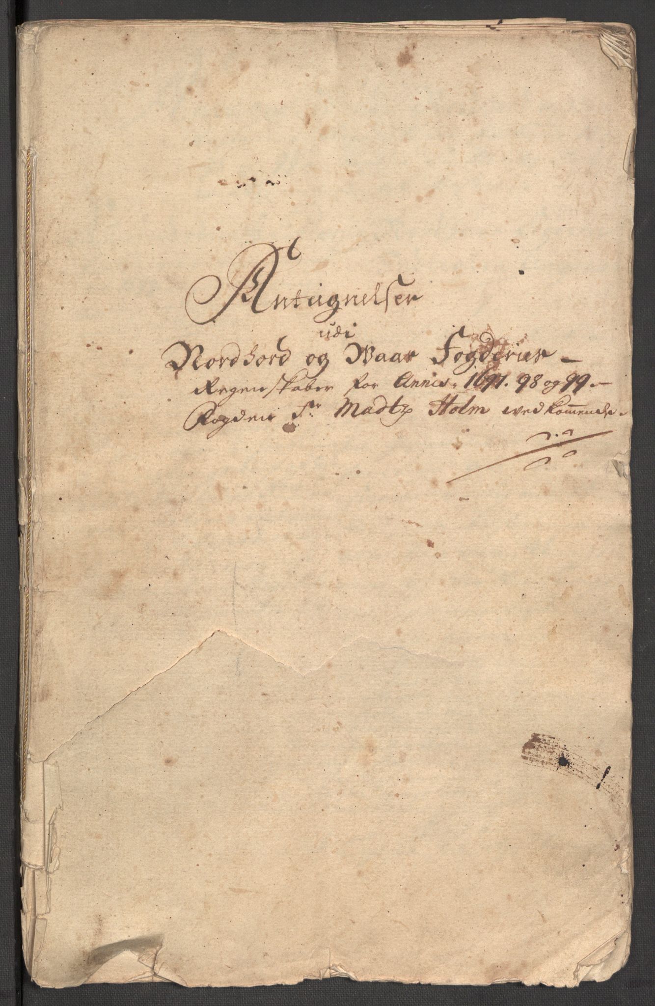 Rentekammeret inntil 1814, Reviderte regnskaper, Fogderegnskap, AV/RA-EA-4092/R51/L3184: Fogderegnskap Nordhordland og Voss, 1698-1699, p. 448