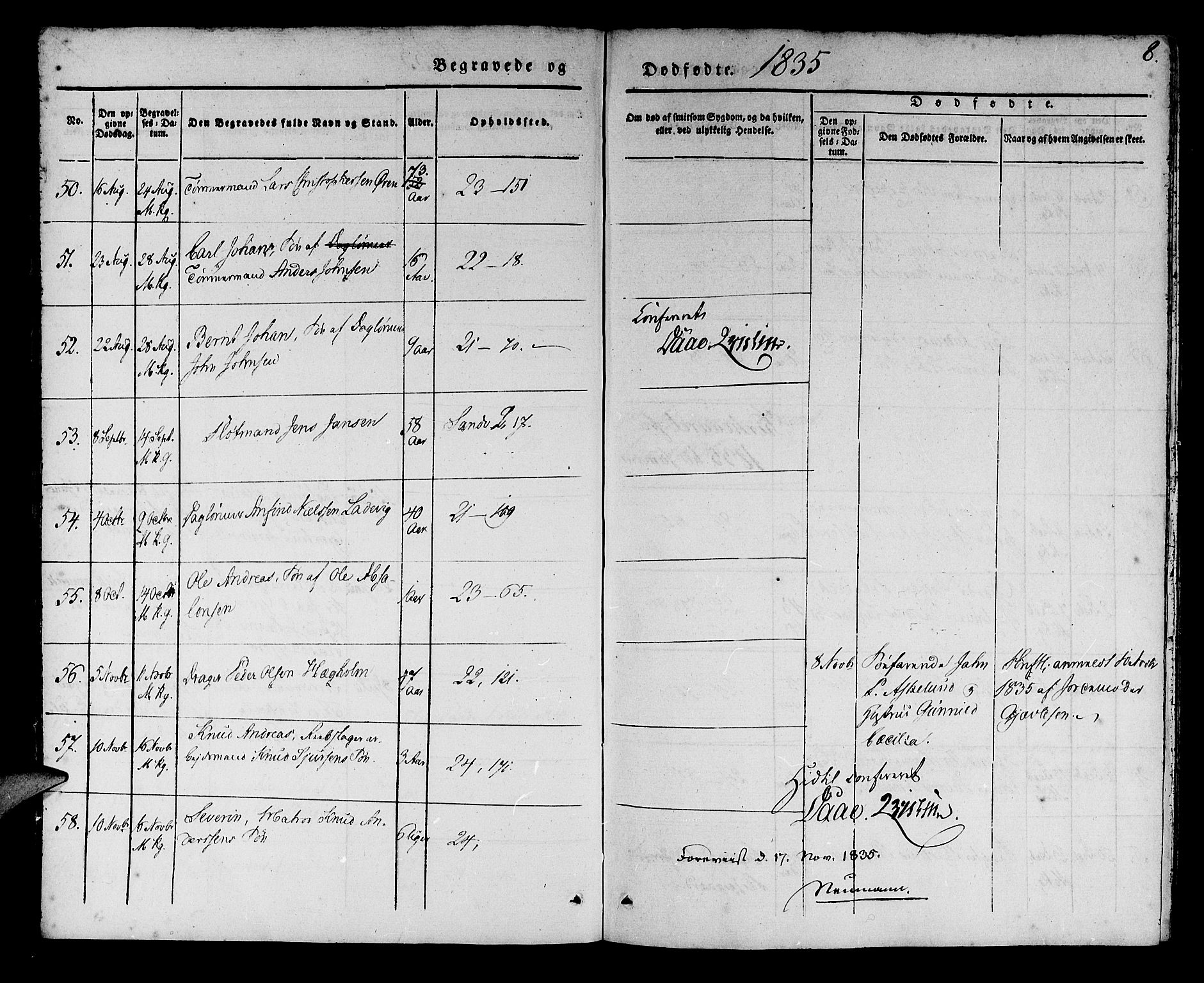 Korskirken sokneprestembete, SAB/A-76101/H/Haa/L0043: Parish register (official) no. E 1, 1834-1848, p. 8
