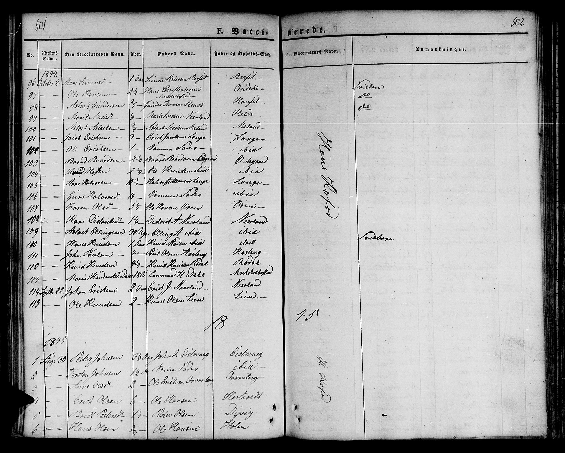 Ministerialprotokoller, klokkerbøker og fødselsregistre - Møre og Romsdal, SAT/A-1454/551/L0624: Parish register (official) no. 551A04, 1831-1845, p. 501-502
