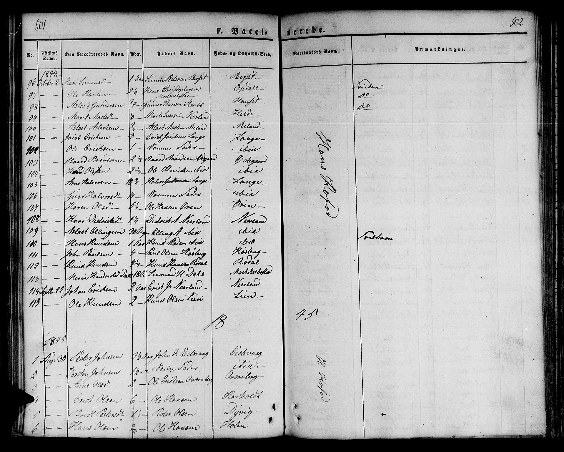 Ministerialprotokoller, klokkerbøker og fødselsregistre - Møre og Romsdal, AV/SAT-A-1454/551/L0624: Parish register (official) no. 551A04, 1831-1845, p. 501-502