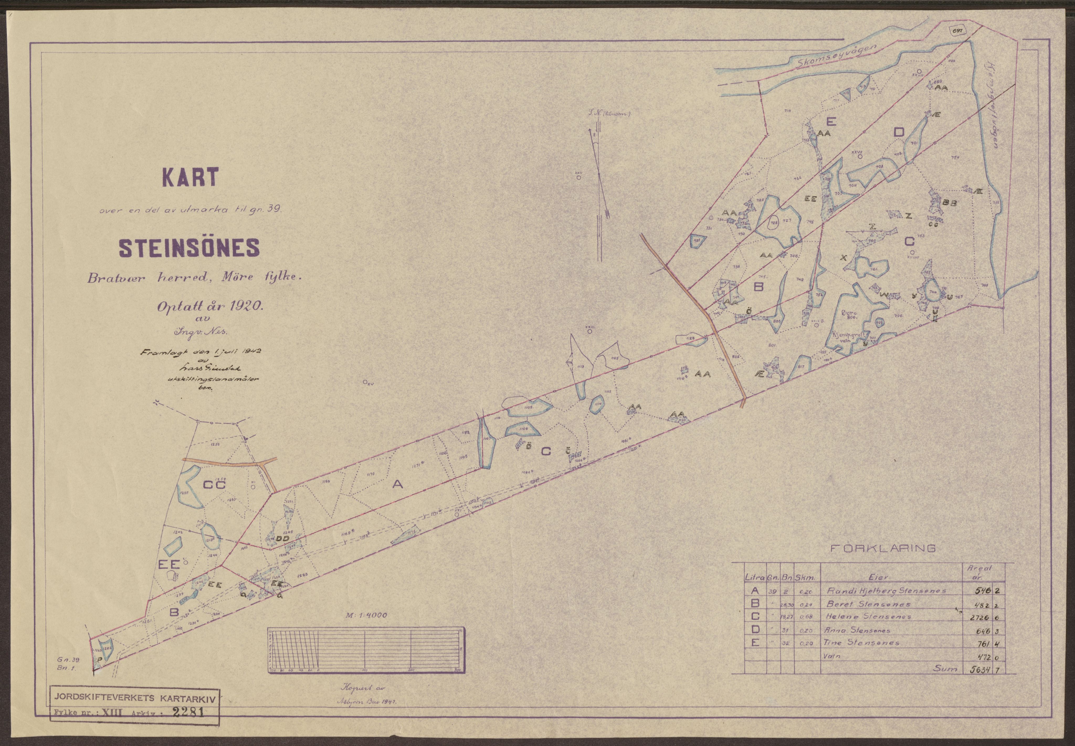 Jordskifteverkets kartarkiv, RA/S-3929/T, 1859-1988, p. 2829