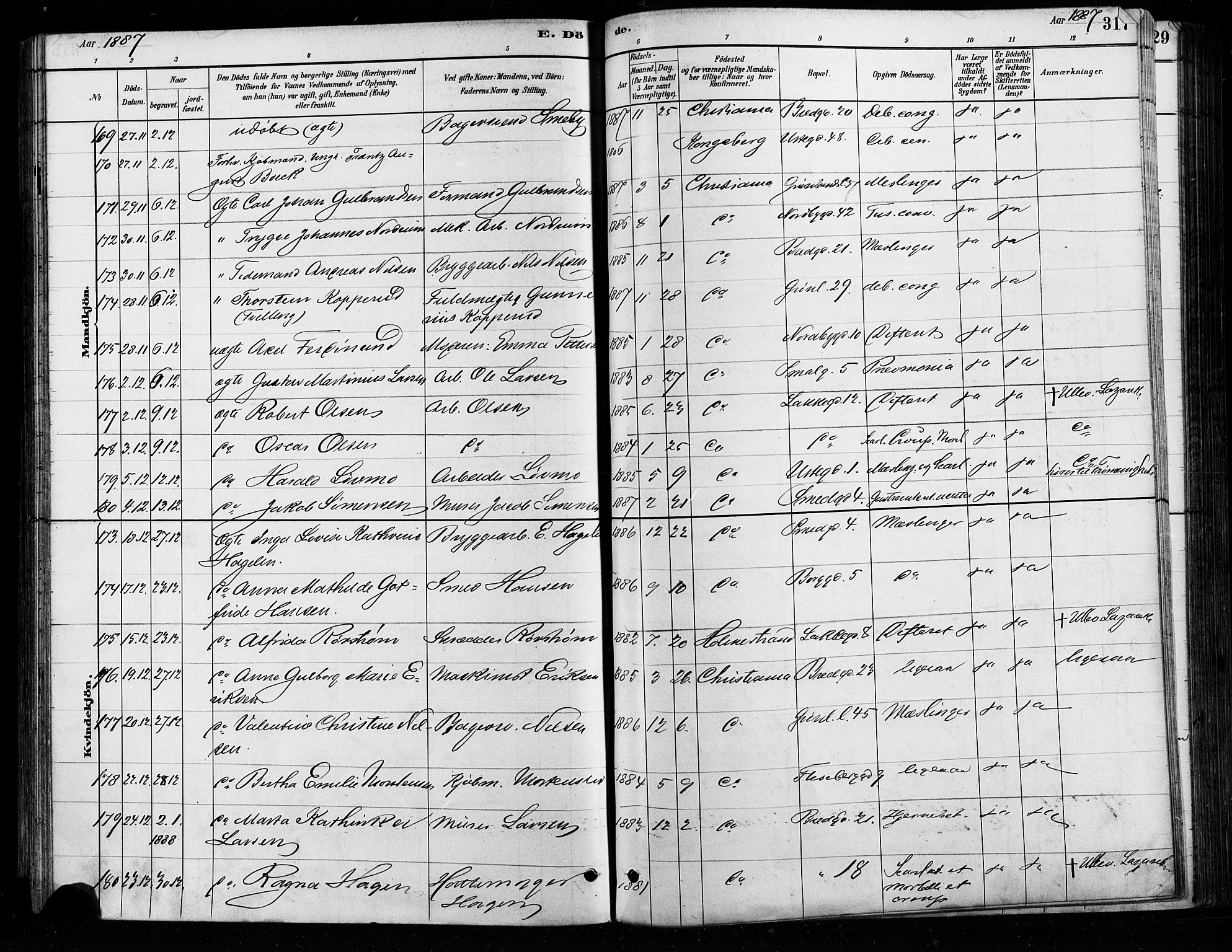 Grønland prestekontor Kirkebøker, AV/SAO-A-10848/F/Fa/L0008: Parish register (official) no. 8, 1881-1893, p. 317