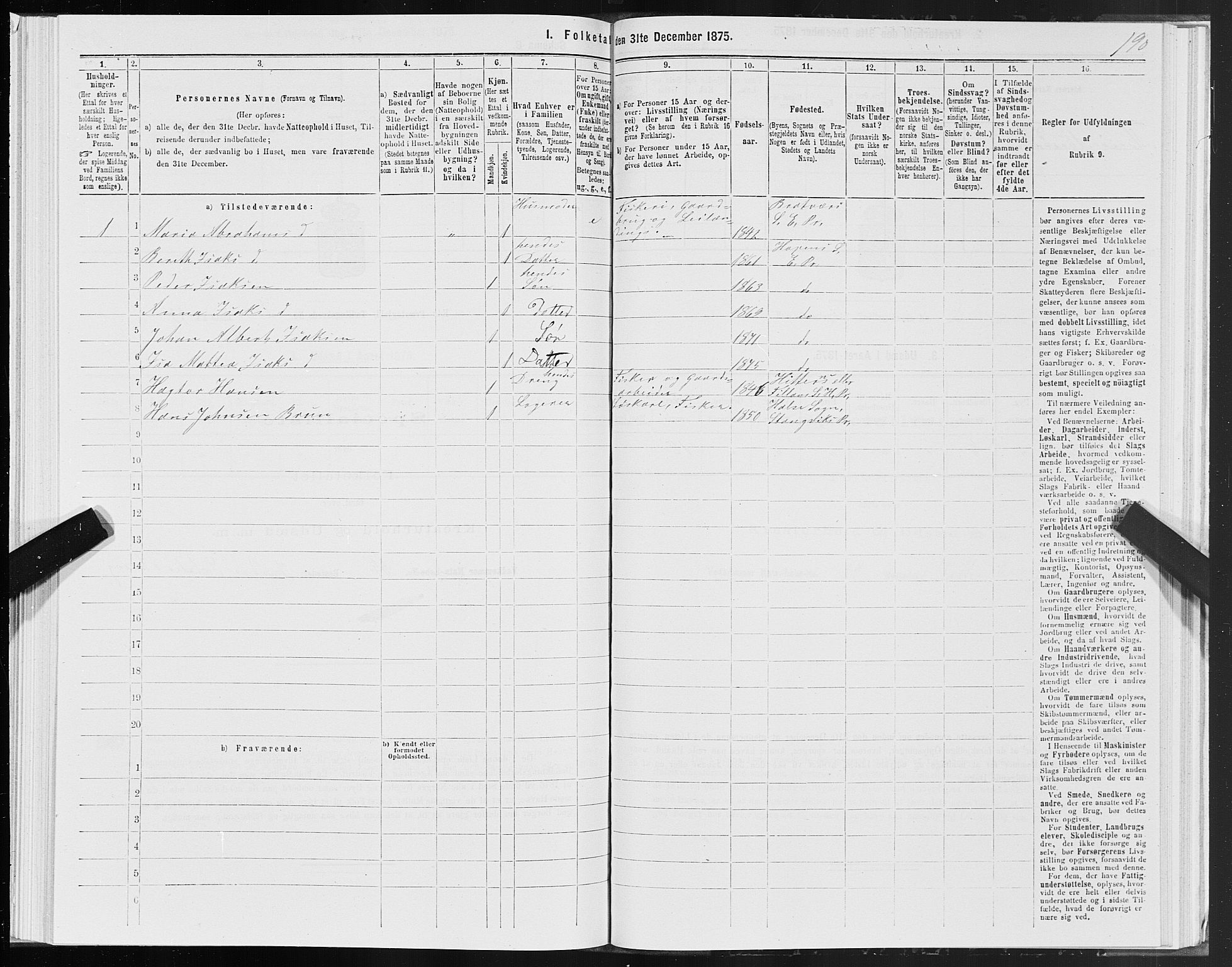 SAT, 1875 census for 1573P Edøy, 1875, p. 1190