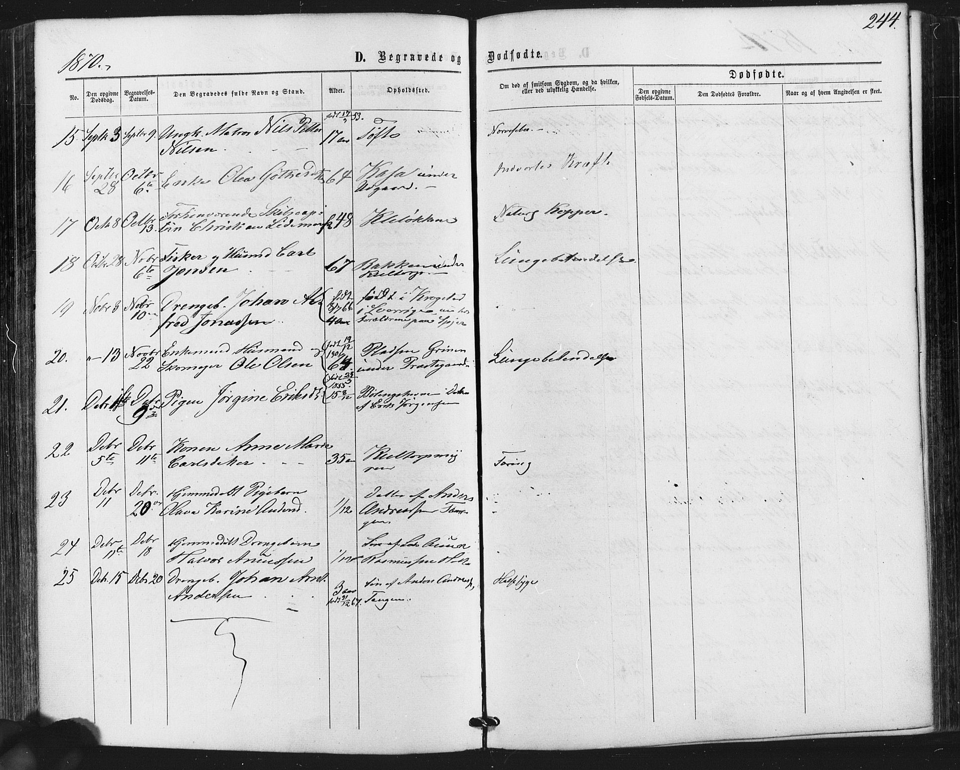 Hvaler prestekontor Kirkebøker, SAO/A-2001/F/Fa/L0007: Parish register (official) no. I 7, 1864-1878, p. 244