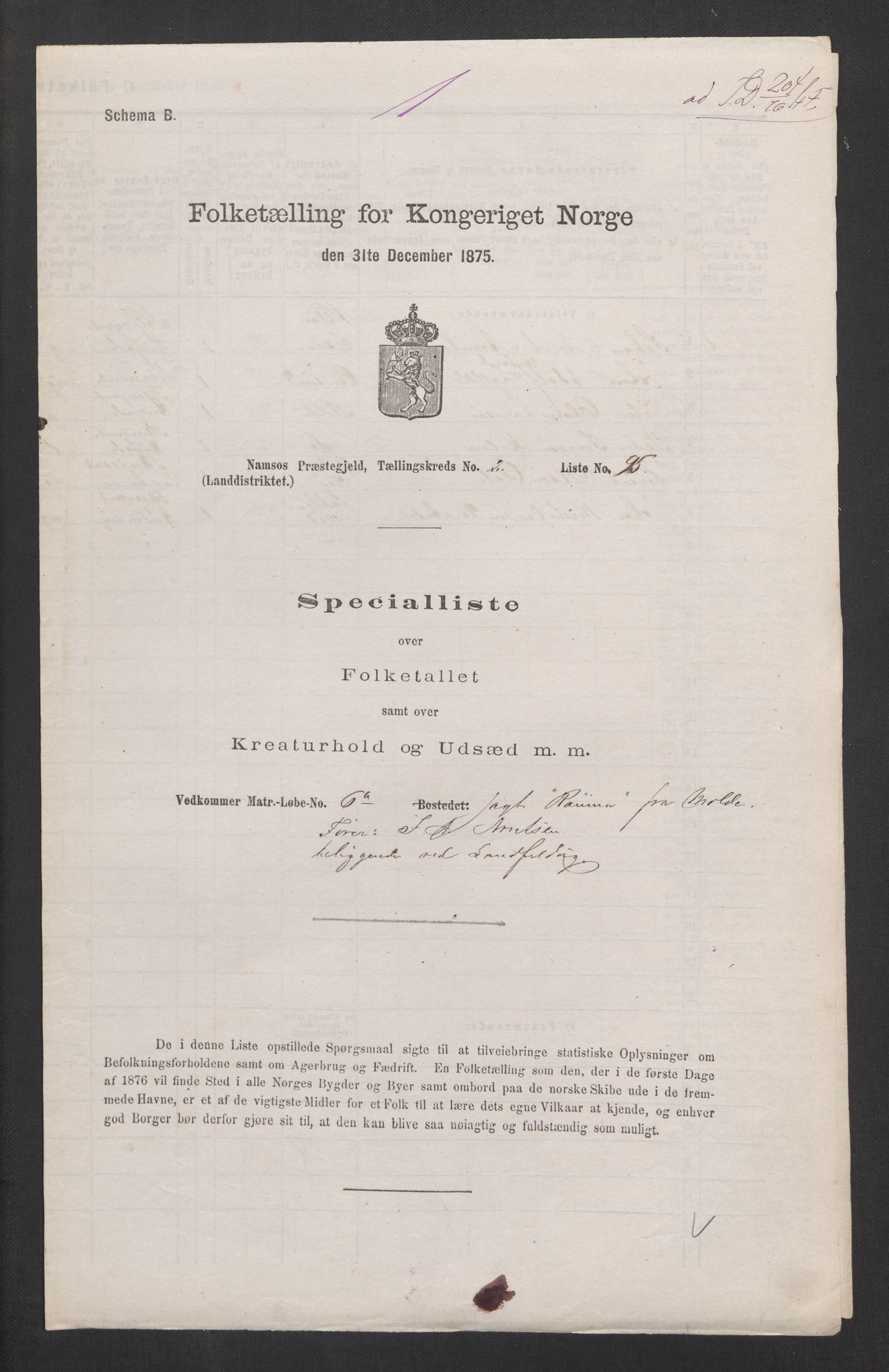 RA, 1875 census, lists of crew on ships: Ships in domestic ports, 1875, p. 1100