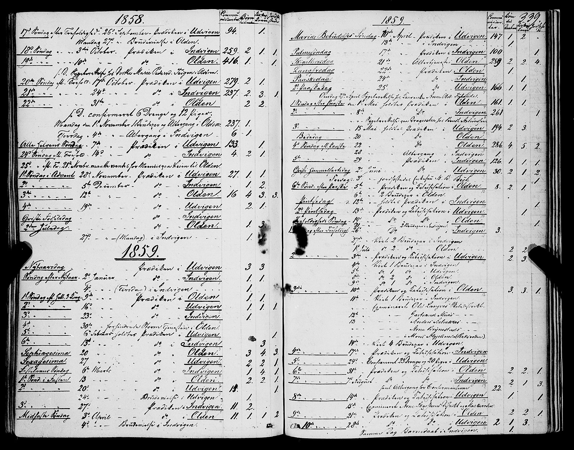 Innvik sokneprestembete, AV/SAB-A-80501: Parish register (official) no. A 5, 1847-1865, p. 339