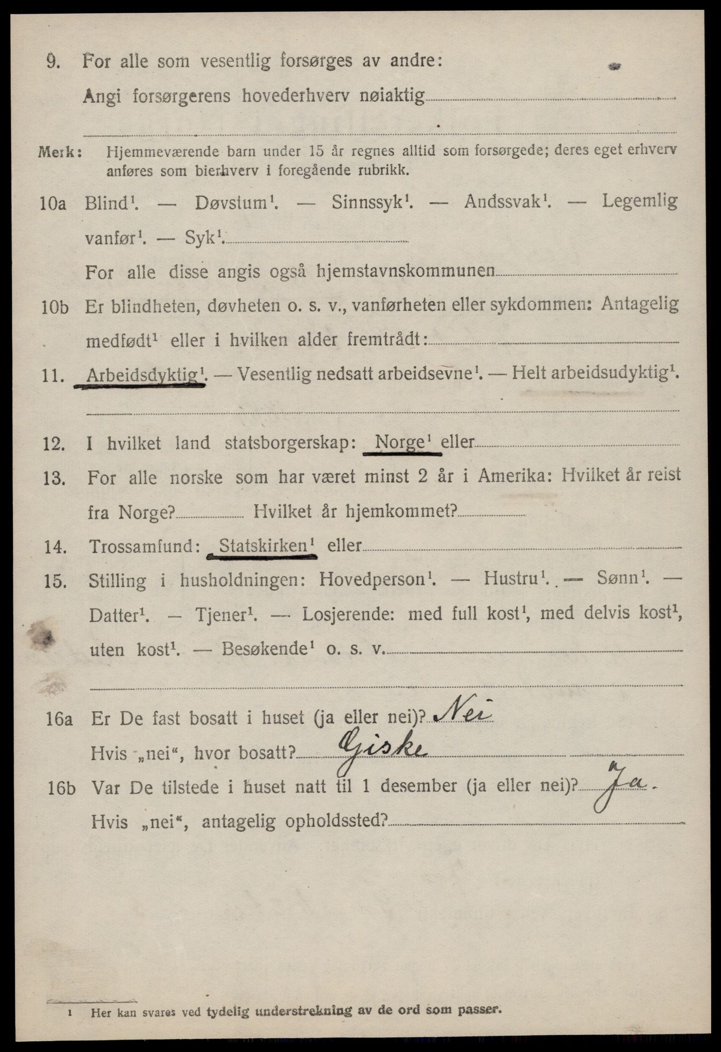 SAT, 1920 census for Vestnes, 1920, p. 2670