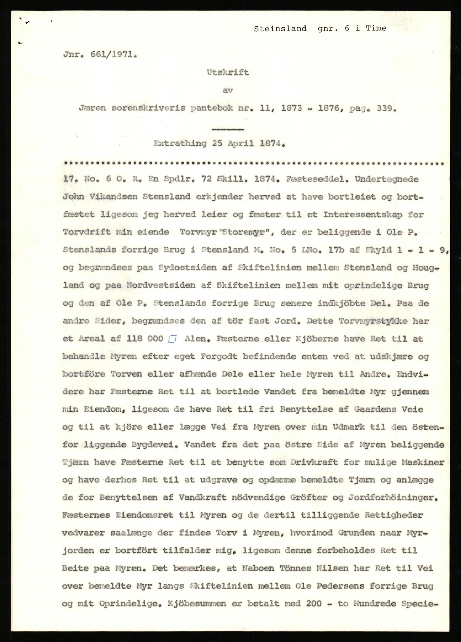 Statsarkivet i Stavanger, AV/SAST-A-101971/03/Y/Yj/L0080: Avskrifter sortert etter gårdsnavn: Stave - Stokke, 1750-1930, p. 557