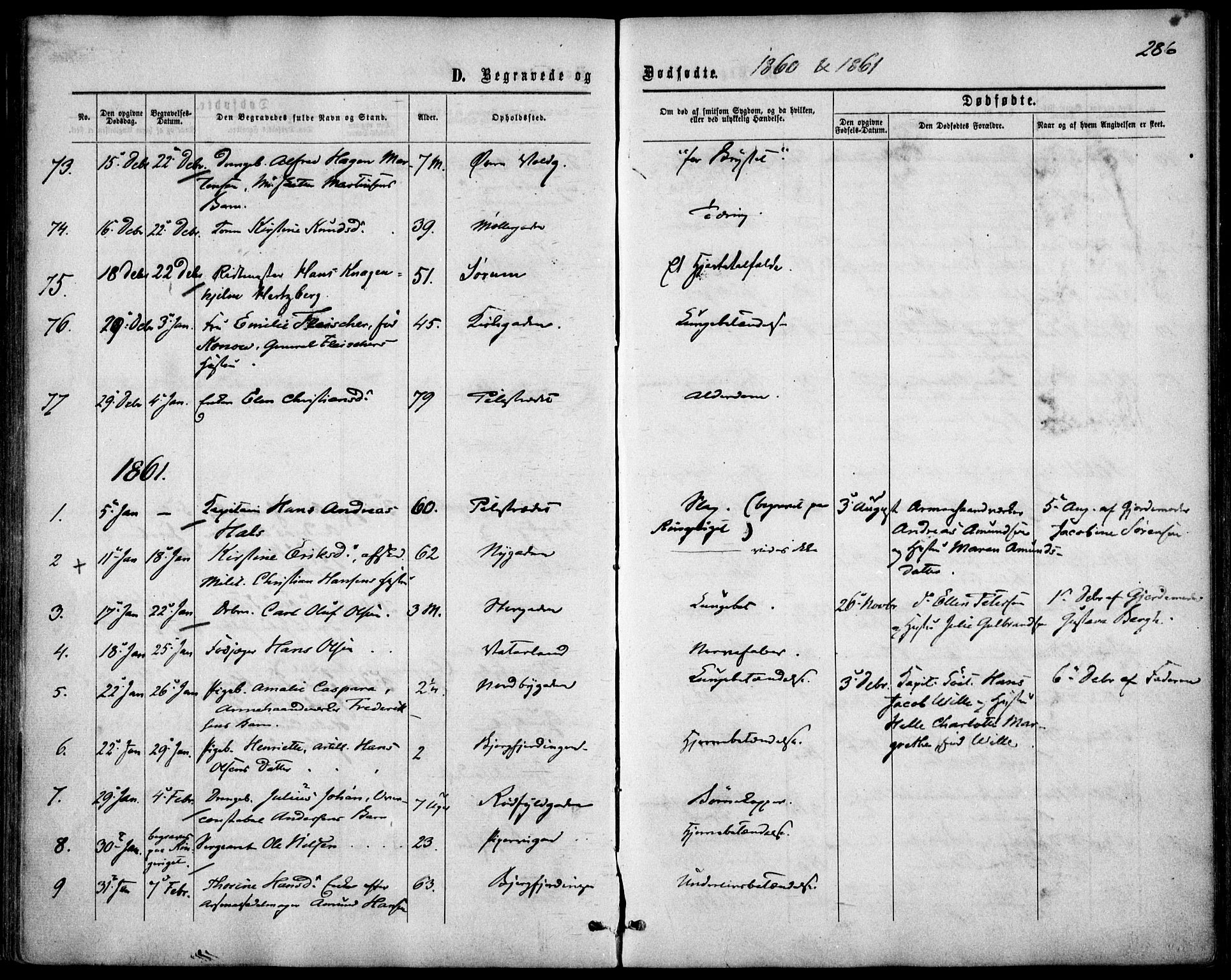 Garnisonsmenigheten Kirkebøker, SAO/A-10846/F/Fa/L0010: Parish register (official) no. 10, 1859-1869, p. 286