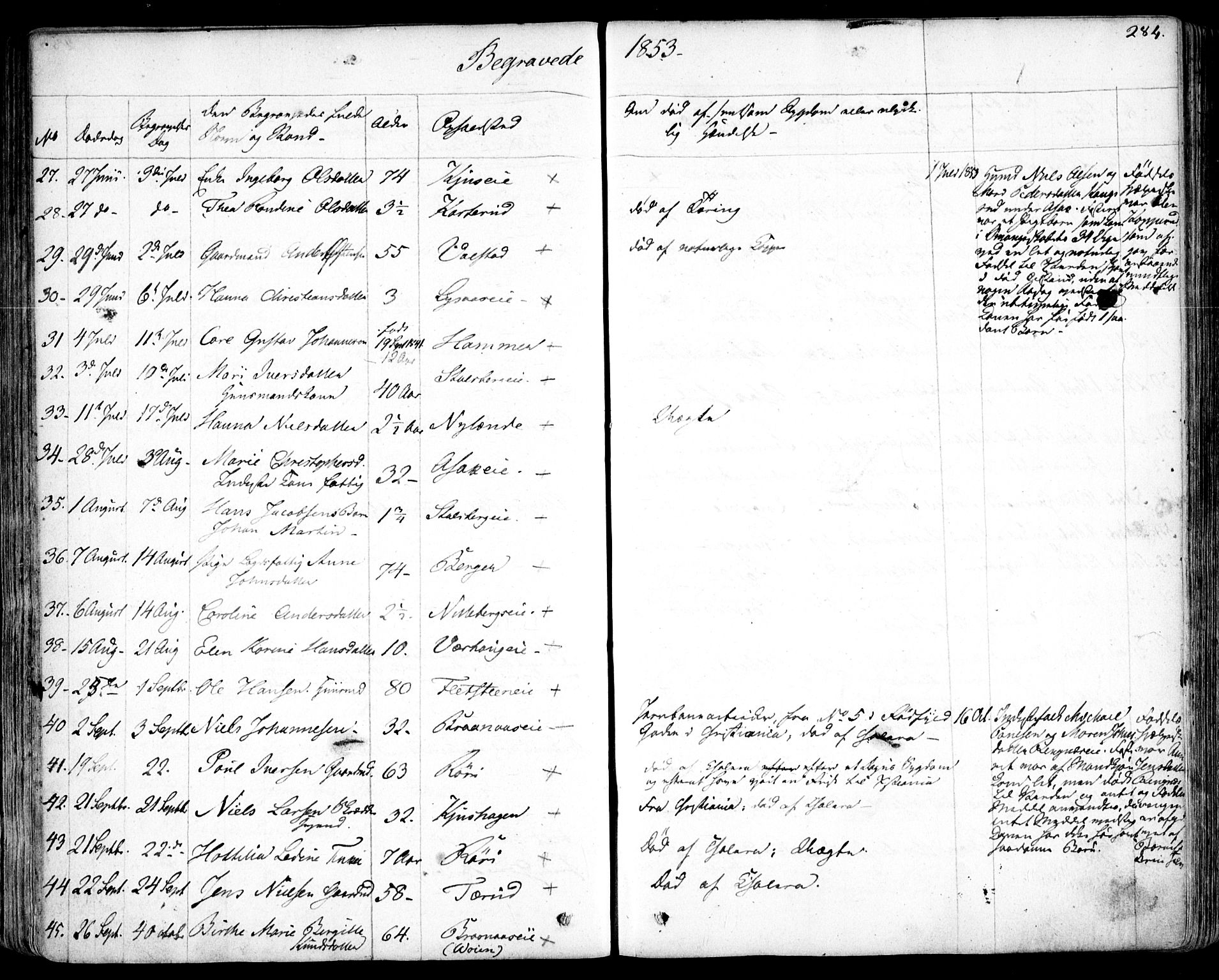 Skedsmo prestekontor Kirkebøker, AV/SAO-A-10033a/F/Fa/L0009: Parish register (official) no. I 9, 1830-1853, p. 284