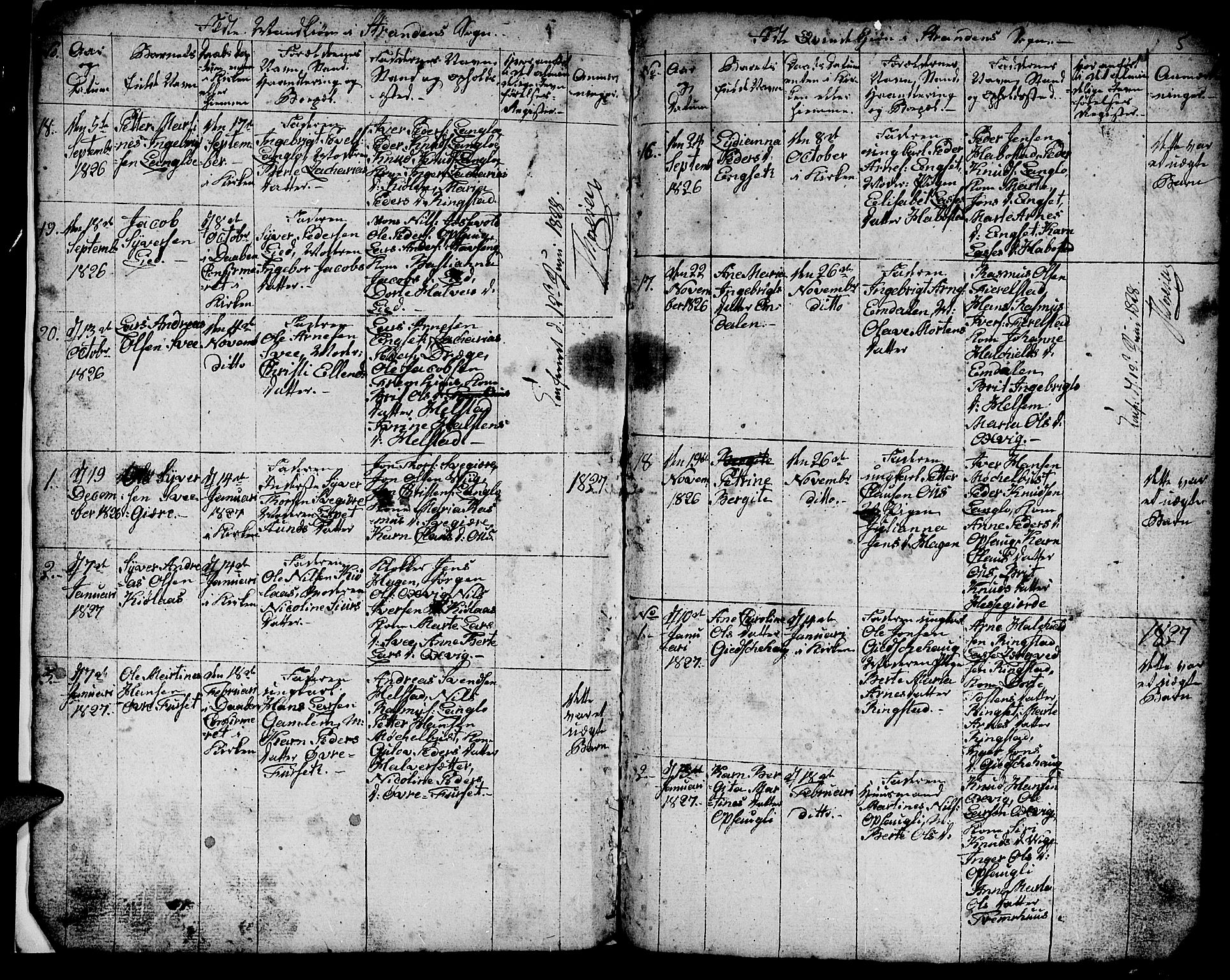 Ministerialprotokoller, klokkerbøker og fødselsregistre - Møre og Romsdal, SAT/A-1454/520/L0290: Parish register (copy) no. 520C02, 1825-1835, p. 5