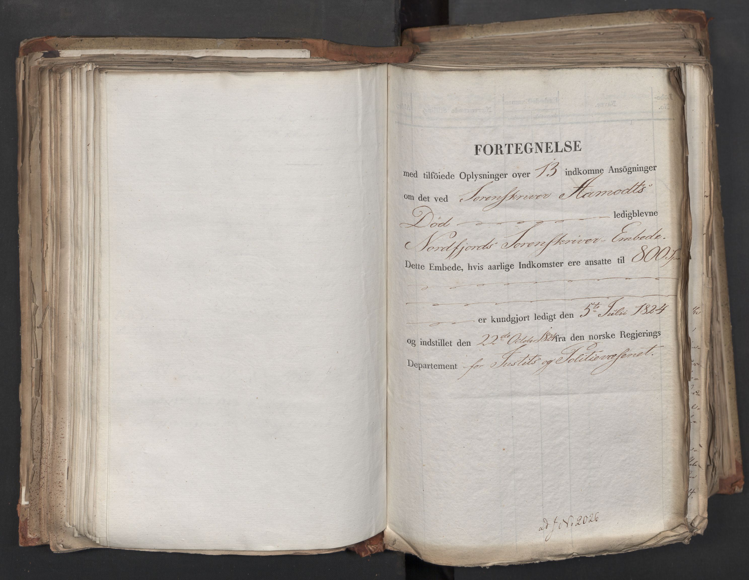 Statsrådsavdelingen i Stockholm, AV/RA-S-1003/D/Da/L0040: Regjeringsinnstillinger nr. 1947-2203, 1824, p. 271