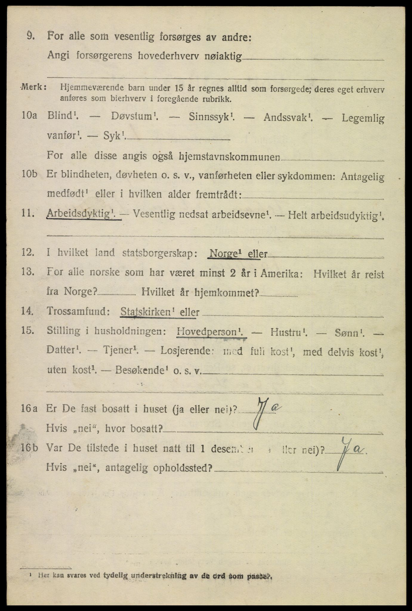 SAH, 1920 census for Fåberg, 1920, p. 13871