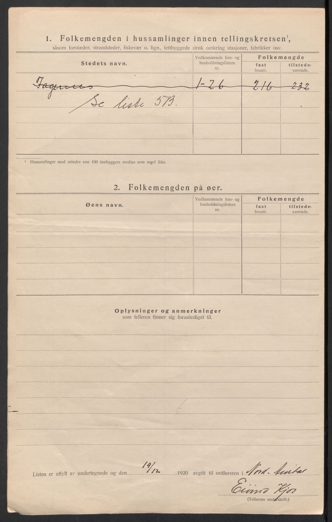 SAH, 1920 census for Nord-Aurdal, 1920, p. 23