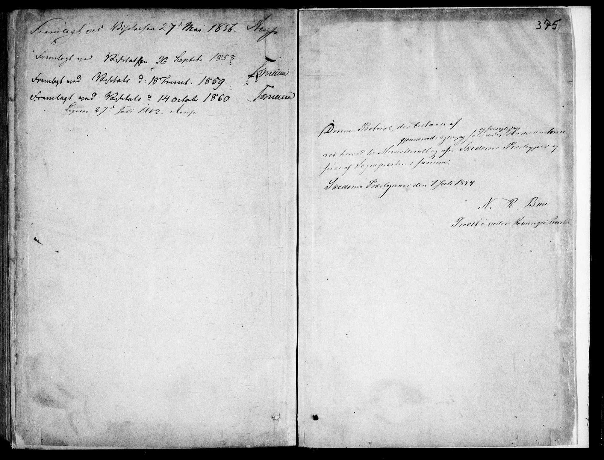 Skedsmo prestekontor Kirkebøker, SAO/A-10033a/F/Fa/L0010: Parish register (official) no. I 10, 1854-1865, p. 375