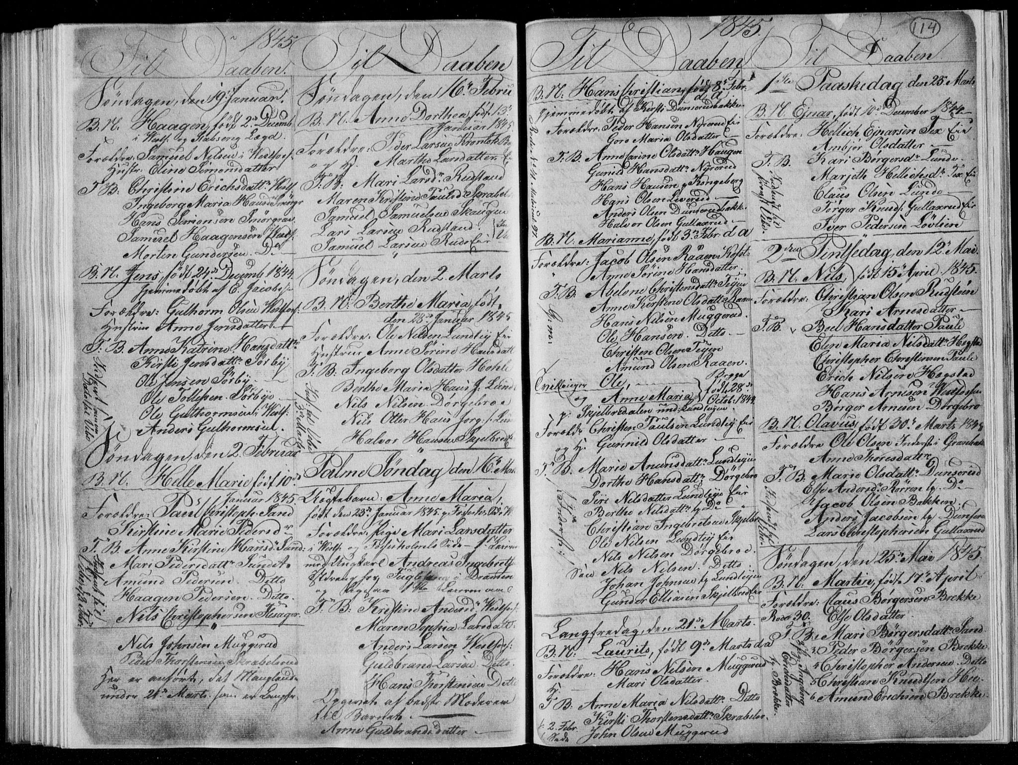 Fiskum kirkebøker, SAKO/A-15/G/Ga/L0002: Parish register (copy) no. 2, 1794-1850, p. 114