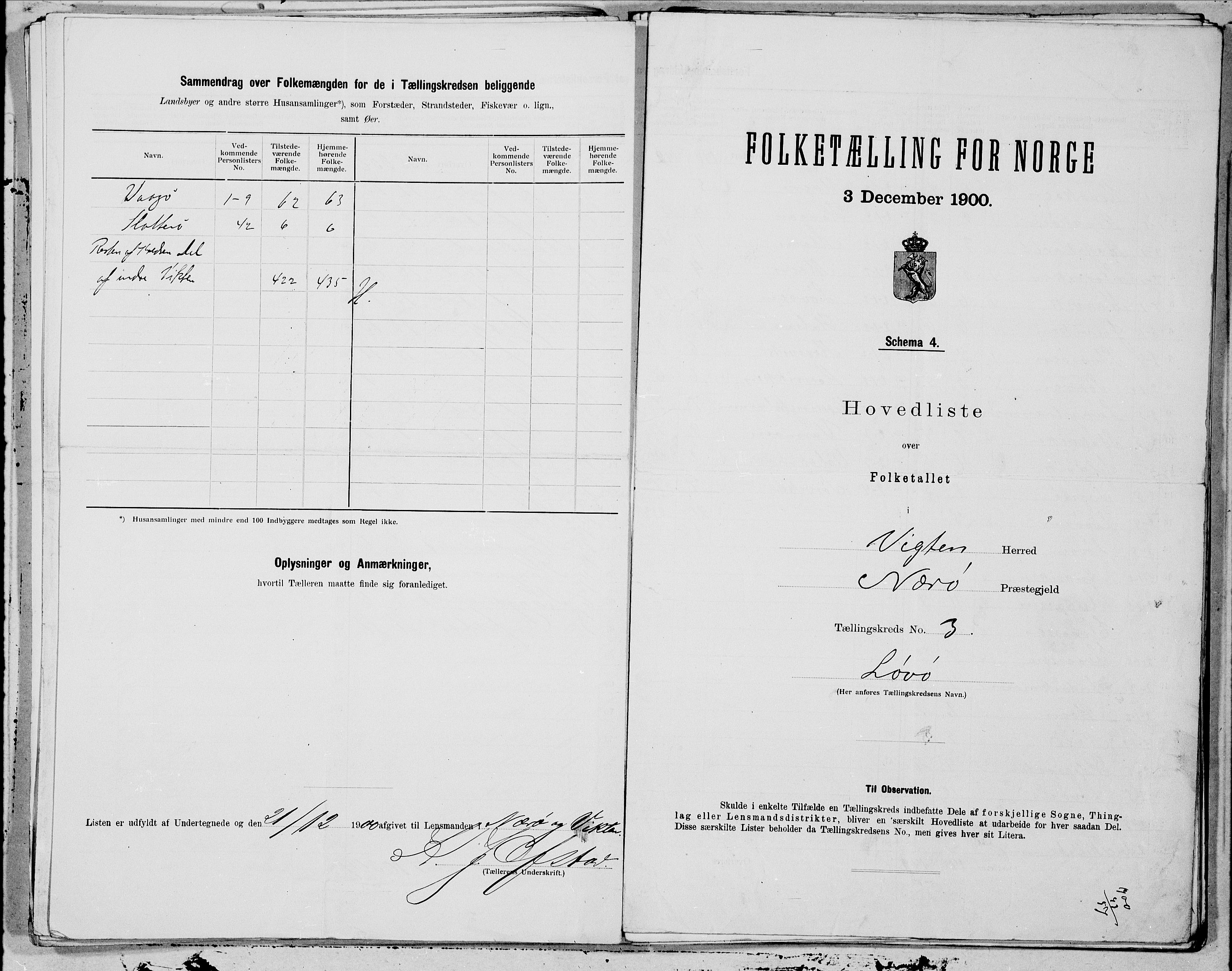 SAT, 1900 census for Vikna, 1900, p. 6