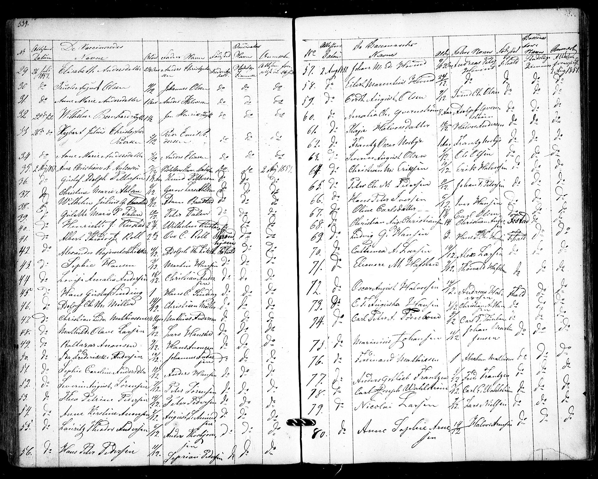 Halden prestekontor Kirkebøker, AV/SAO-A-10909/F/Fa/L0006: Parish register (official) no. I 6, 1845-1856, p. 539