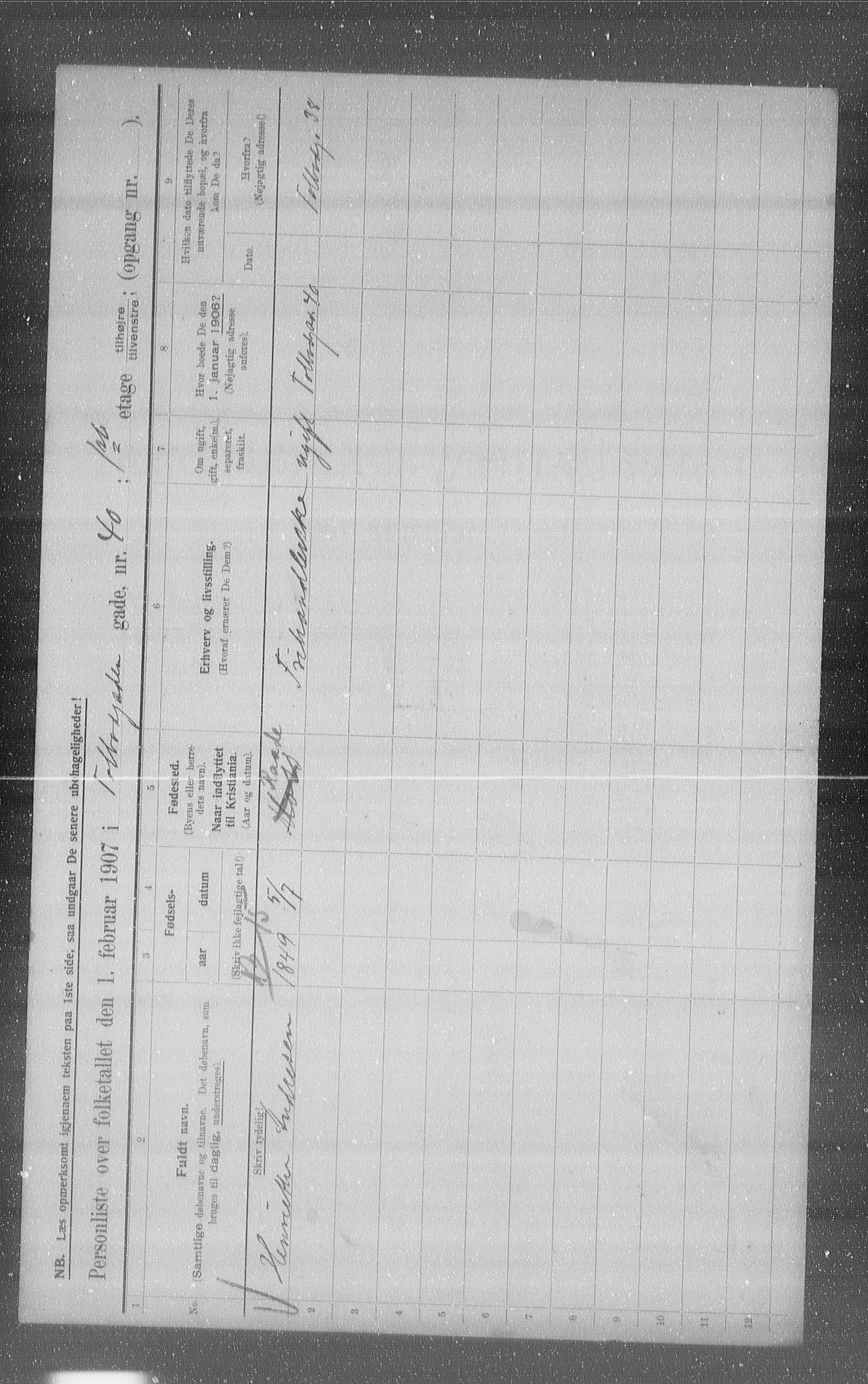 OBA, Municipal Census 1907 for Kristiania, 1907, p. 57623