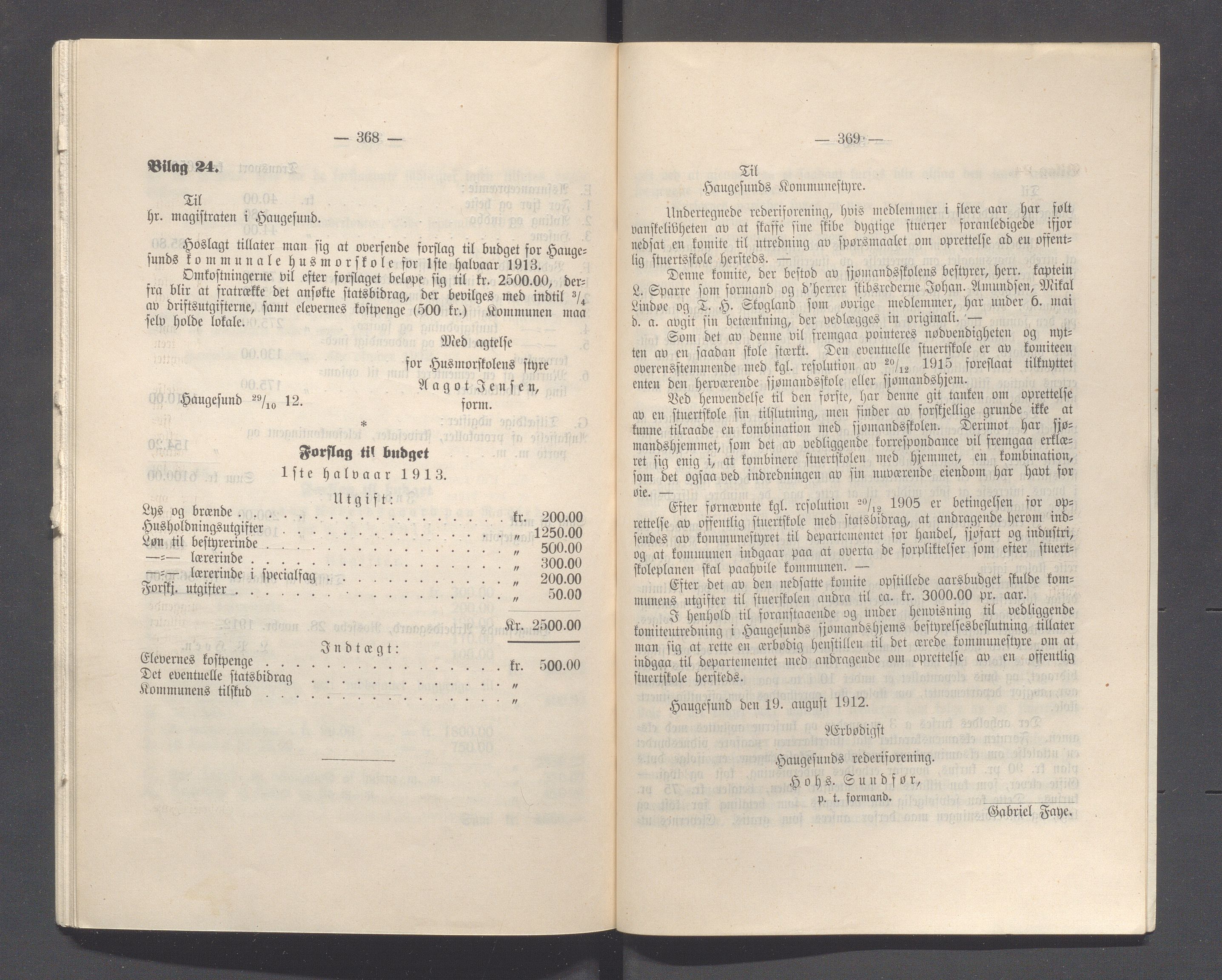 Haugesund kommune - Formannskapet og Bystyret, IKAR/A-740/A/Abb/L0002: Bystyreforhandlinger, 1908-1917, p. 464