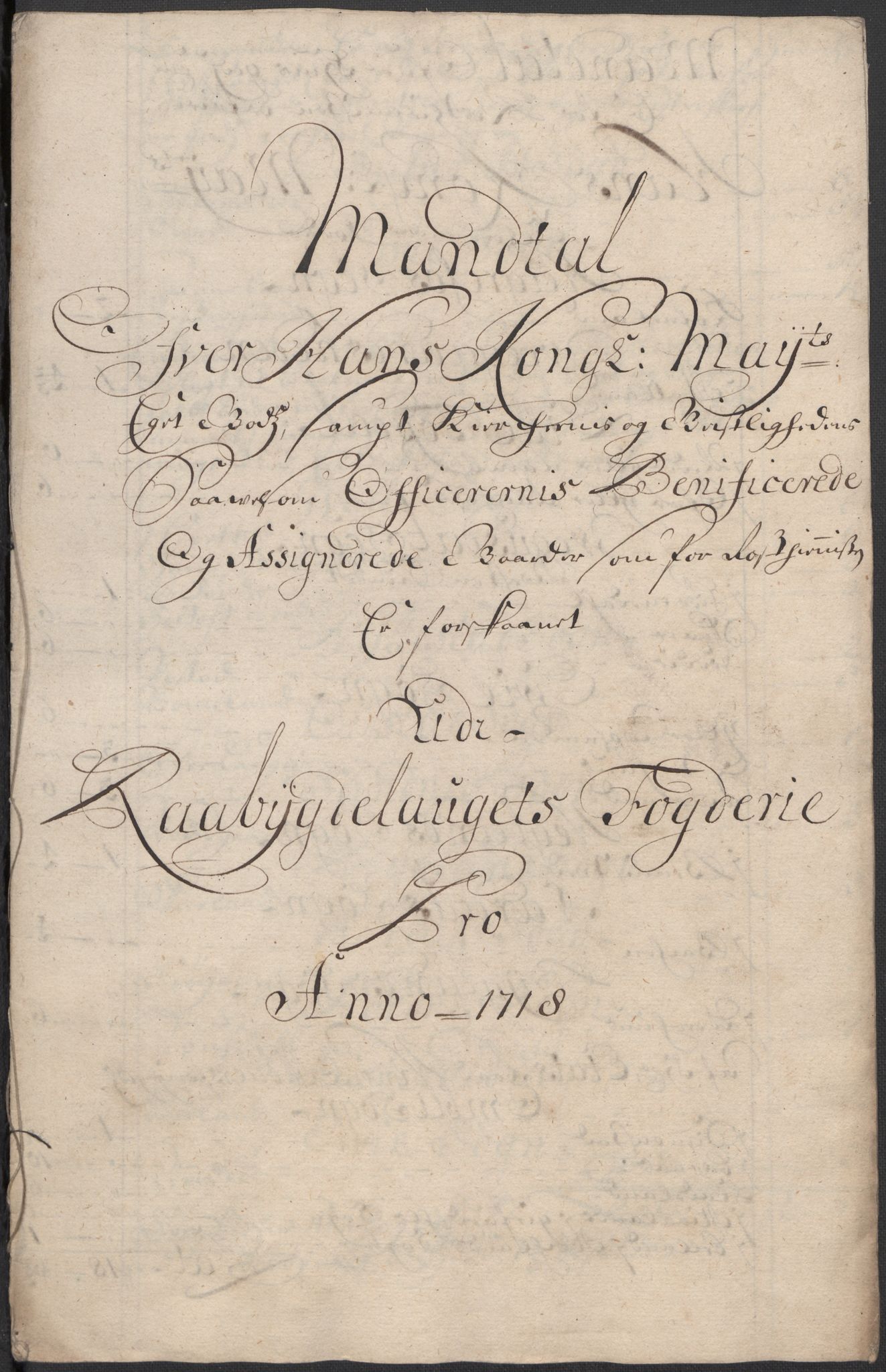 Rentekammeret inntil 1814, Reviderte regnskaper, Fogderegnskap, AV/RA-EA-4092/R40/L2453: Fogderegnskap Råbyggelag, 1718-1719, p. 12