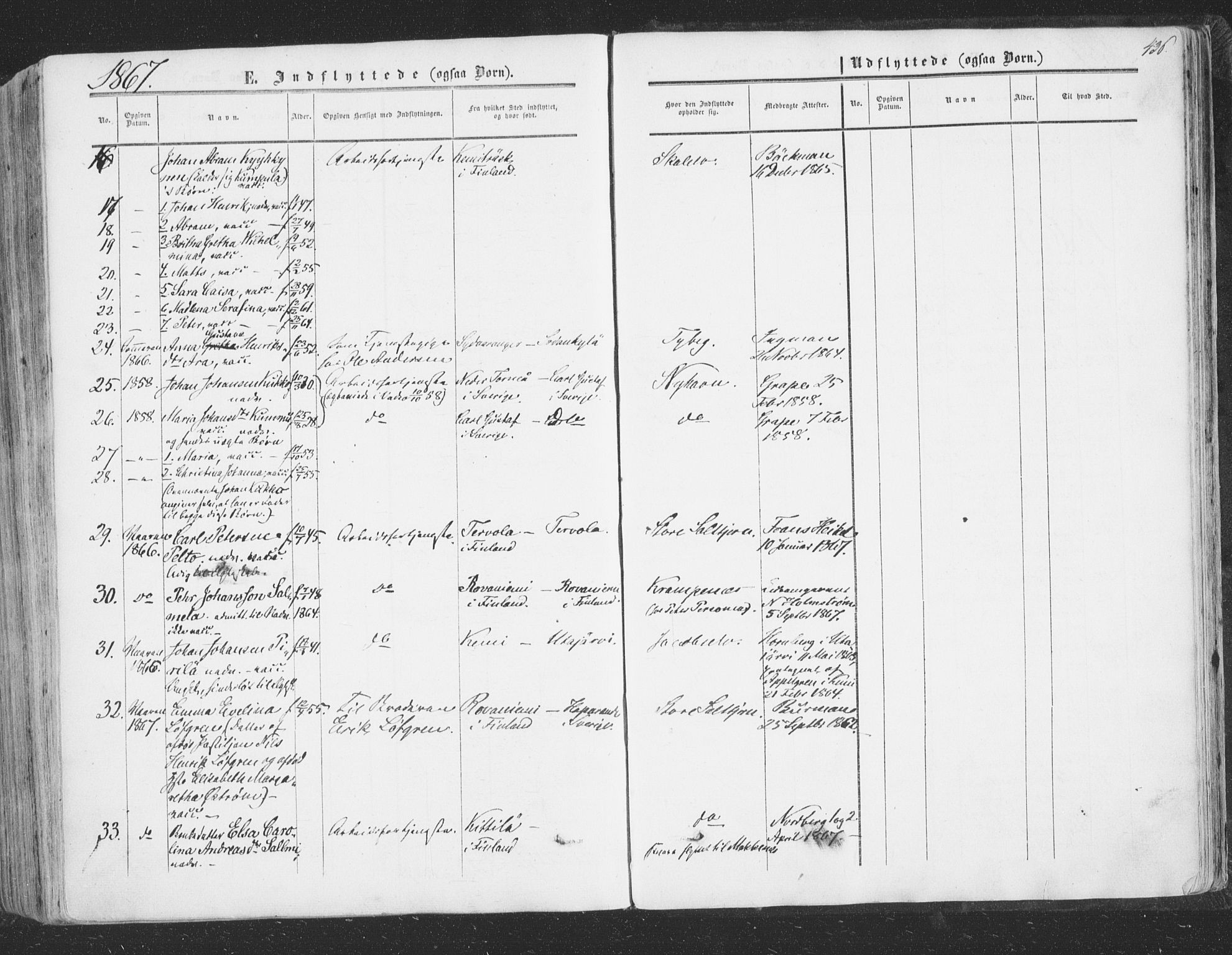 Vadsø sokneprestkontor, AV/SATØ-S-1325/H/Ha/L0004kirke: Parish register (official) no. 4, 1854-1880, p. 436