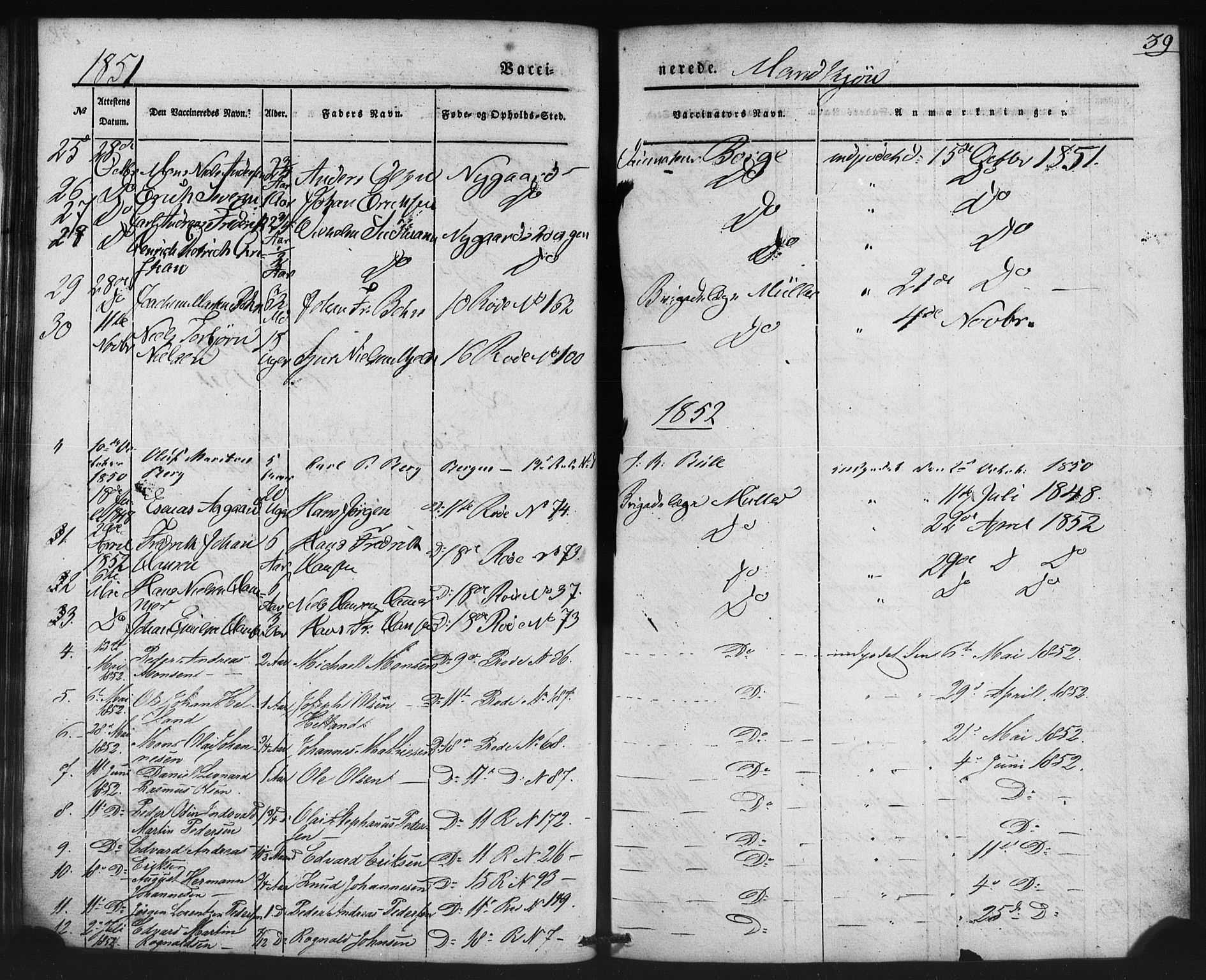 Domkirken sokneprestembete, SAB/A-74801/H/Haa/L0046: Parish register (official) no. F 1, 1841-1852, p. 39