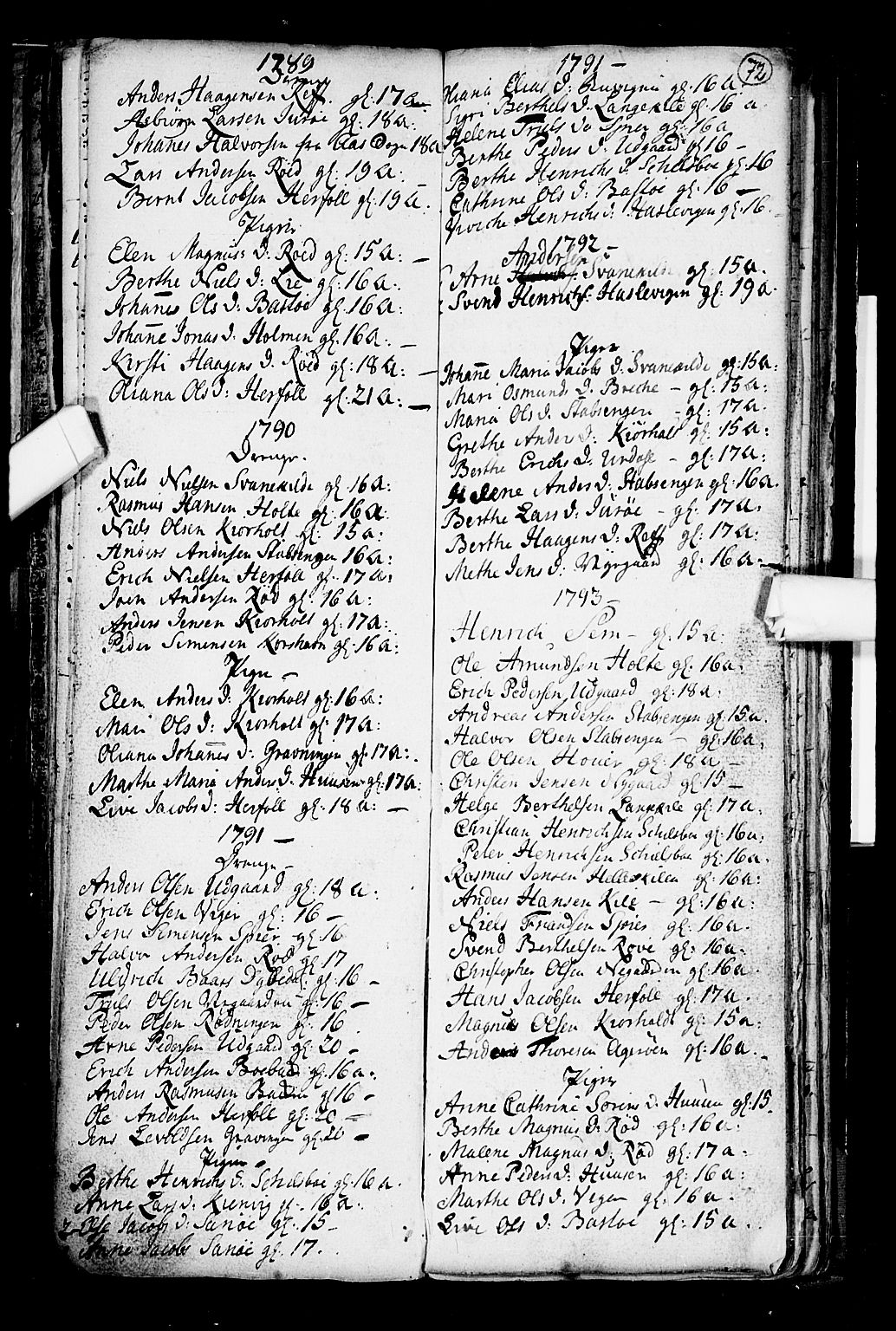 Hvaler prestekontor Kirkebøker, AV/SAO-A-2001/F/Fa/L0003: Parish register (official) no. I 3, 1758-1796, p. 72