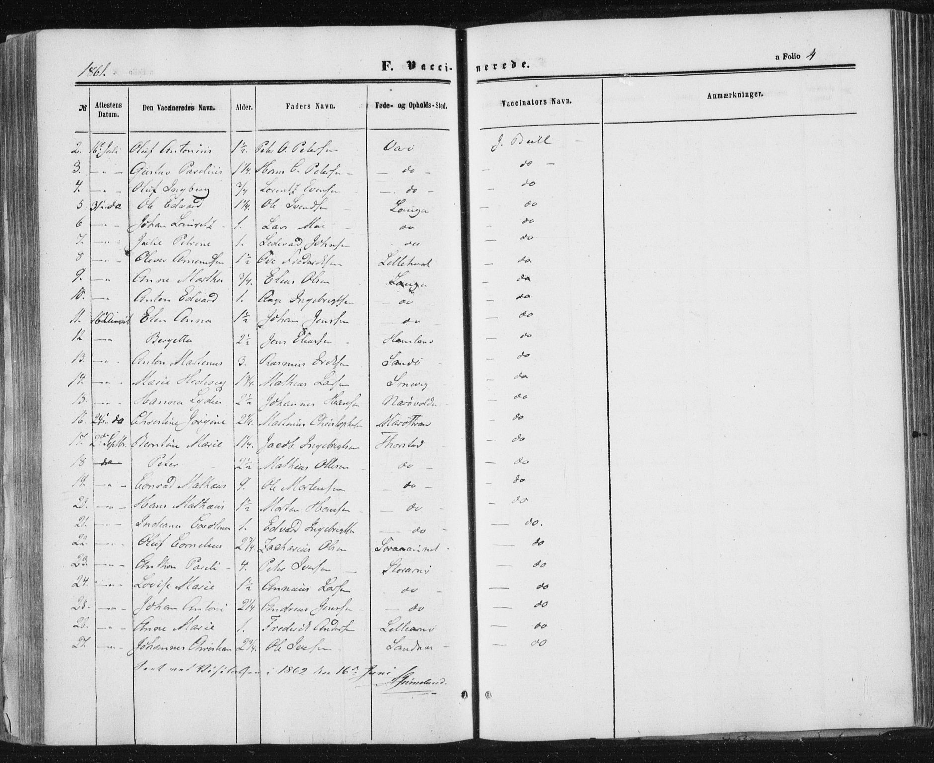 Ministerialprotokoller, klokkerbøker og fødselsregistre - Nord-Trøndelag, SAT/A-1458/784/L0670: Parish register (official) no. 784A05, 1860-1876, p. 4