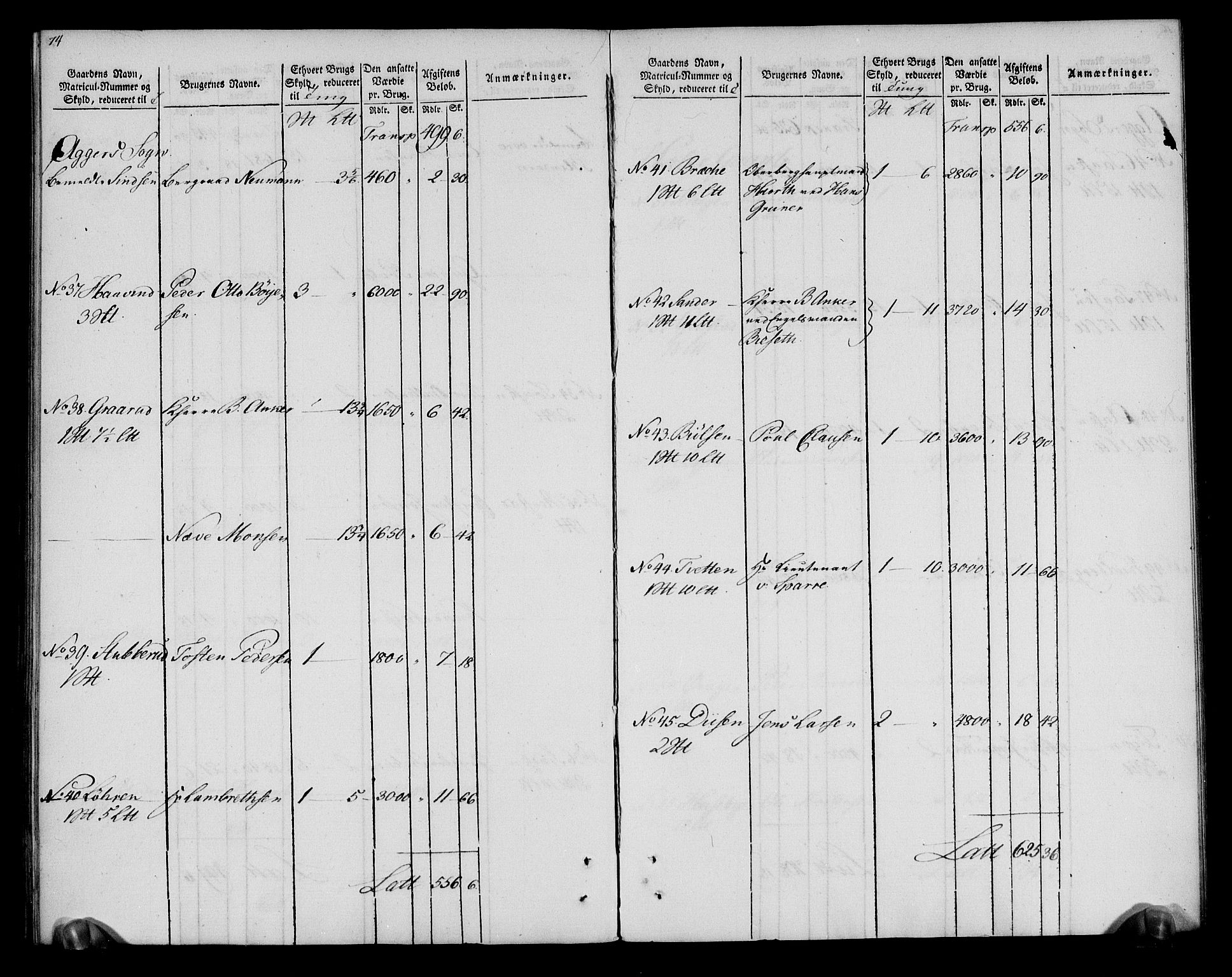 Rentekammeret inntil 1814, Realistisk ordnet avdeling, AV/RA-EA-4070/N/Ne/Nea/L0012: Aker fogderi. Oppebørselsregister, 1803-1804, p. 40