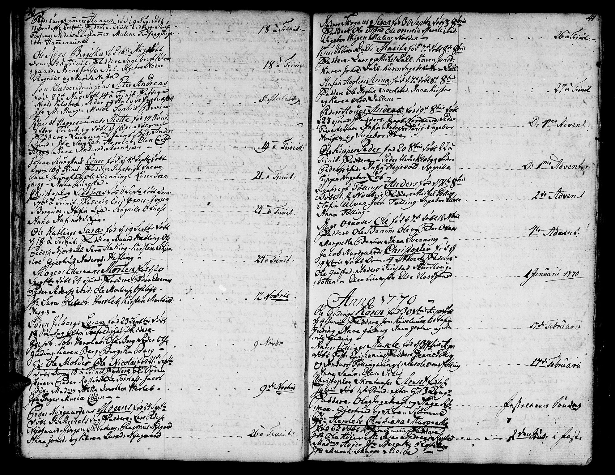Ministerialprotokoller, klokkerbøker og fødselsregistre - Nord-Trøndelag, AV/SAT-A-1458/746/L0440: Parish register (official) no. 746A02, 1760-1815, p. 40-41