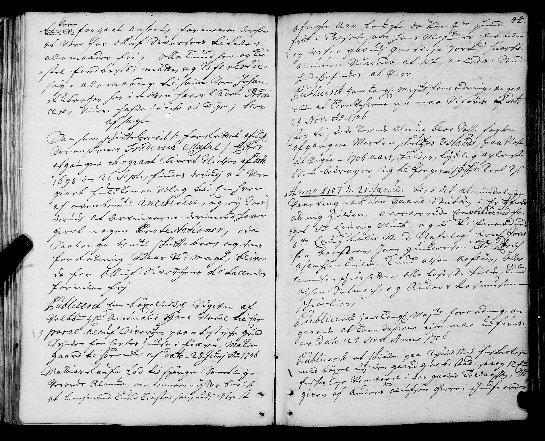Romsdal sorenskriveri, AV/SAT-A-4149/1/1/1A/L0005: Tingbok, 1706-1711, p. 43b-44a