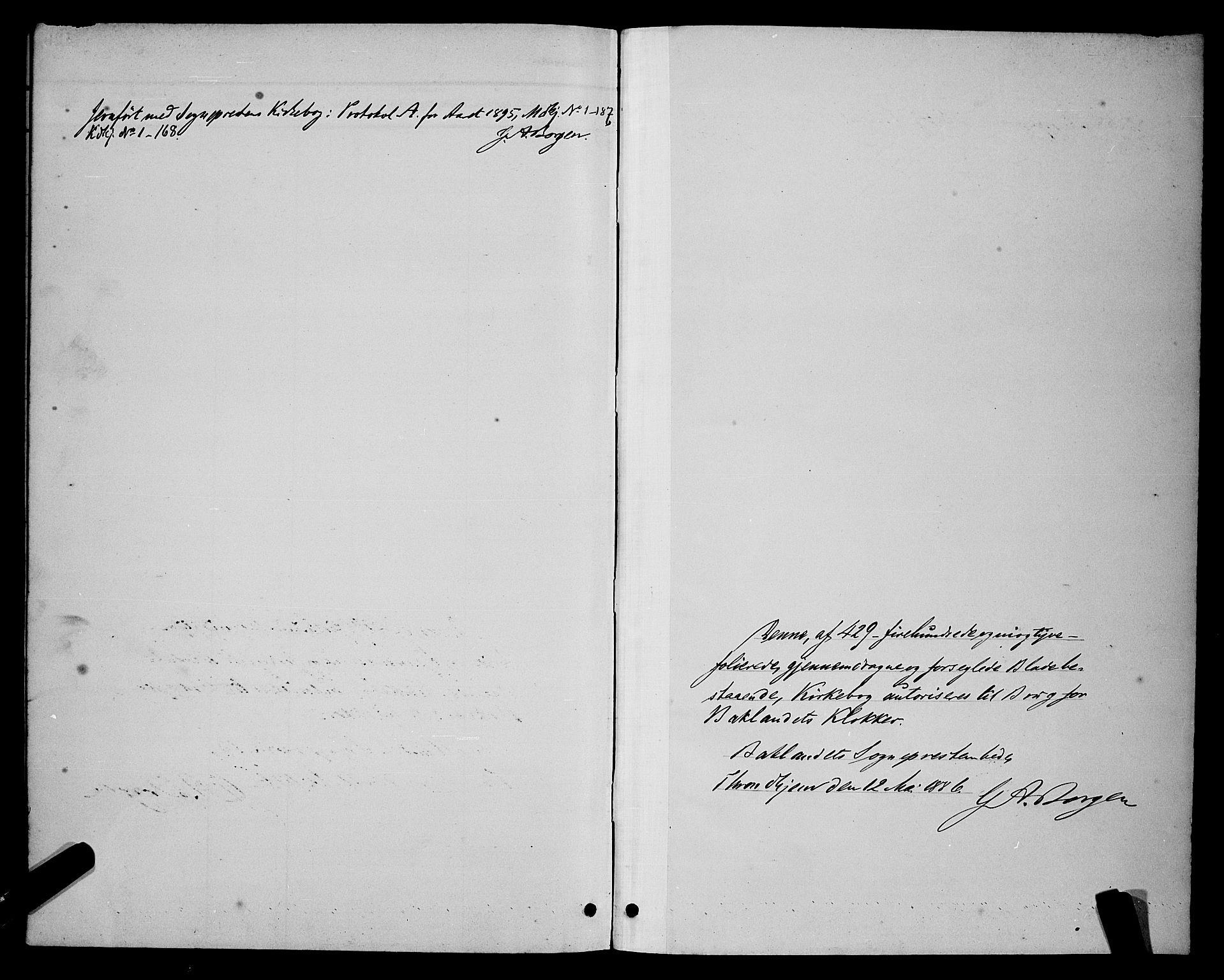 Ministerialprotokoller, klokkerbøker og fødselsregistre - Sør-Trøndelag, SAT/A-1456/604/L0222: Parish register (copy) no. 604C05, 1886-1895