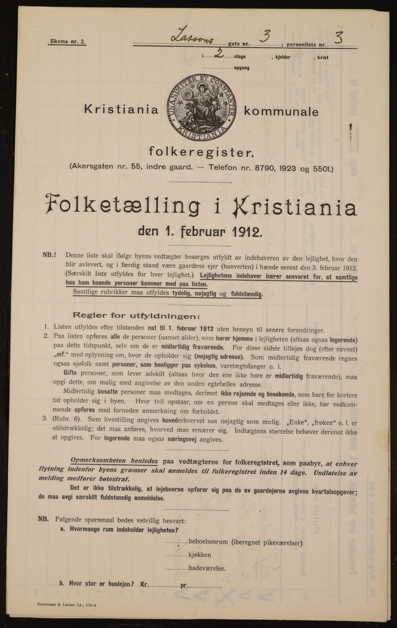 OBA, Municipal Census 1912 for Kristiania, 1912, p. 57563