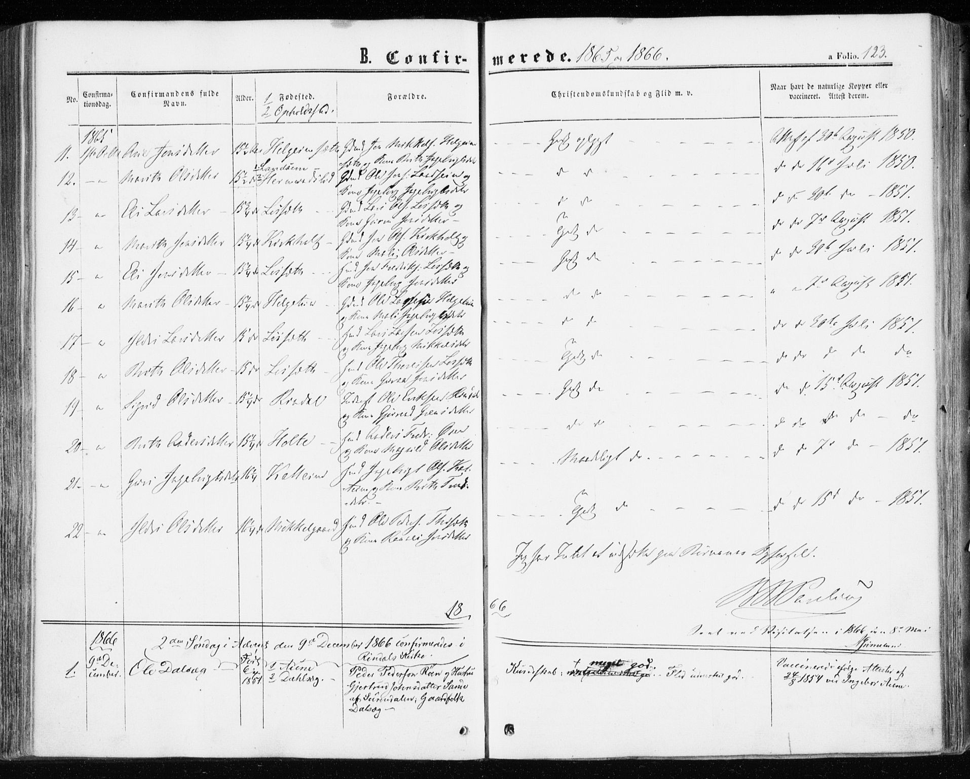 Ministerialprotokoller, klokkerbøker og fødselsregistre - Møre og Romsdal, AV/SAT-A-1454/598/L1067: Parish register (official) no. 598A01, 1858-1871, p. 123
