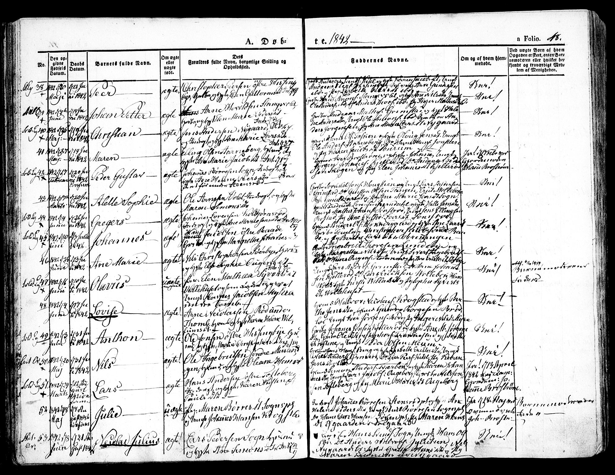 Råde prestekontor kirkebøker, AV/SAO-A-2009/F/Fa/L0005: Parish register (official) no. 5, 1830-1853, p. 48