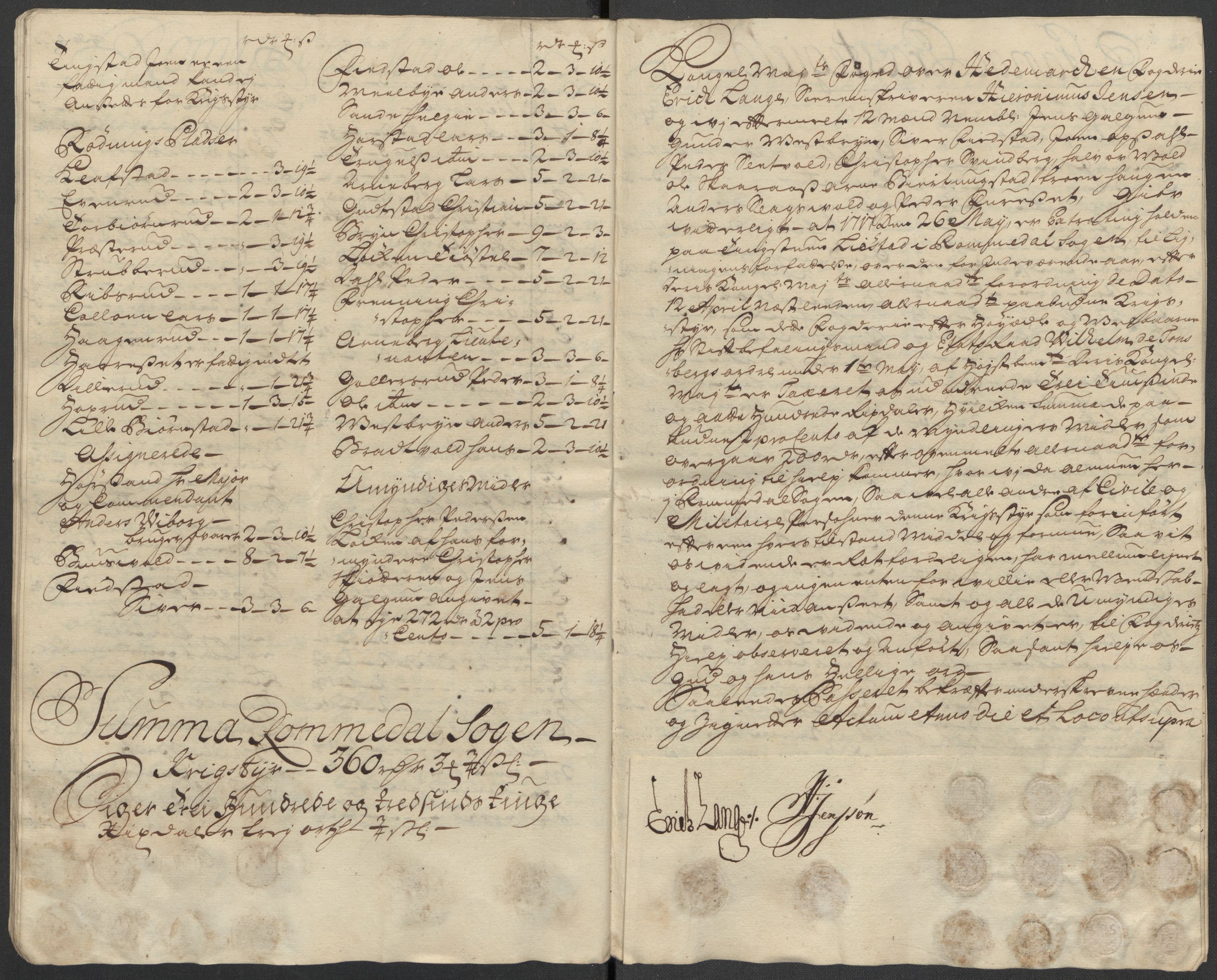 Rentekammeret inntil 1814, Reviderte regnskaper, Fogderegnskap, AV/RA-EA-4092/R16/L1056: Fogderegnskap Hedmark, 1717, p. 176