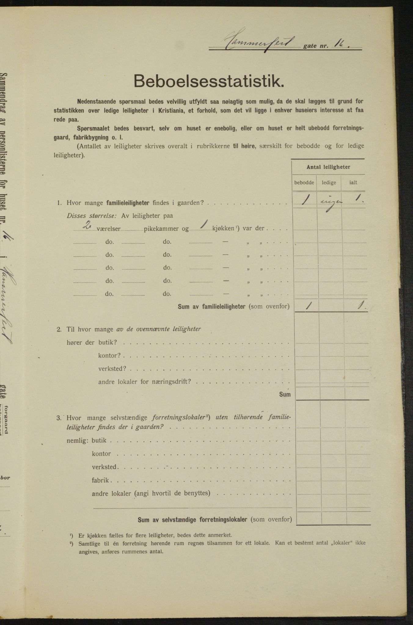 OBA, Municipal Census 1913 for Kristiania, 1913, p. 34374