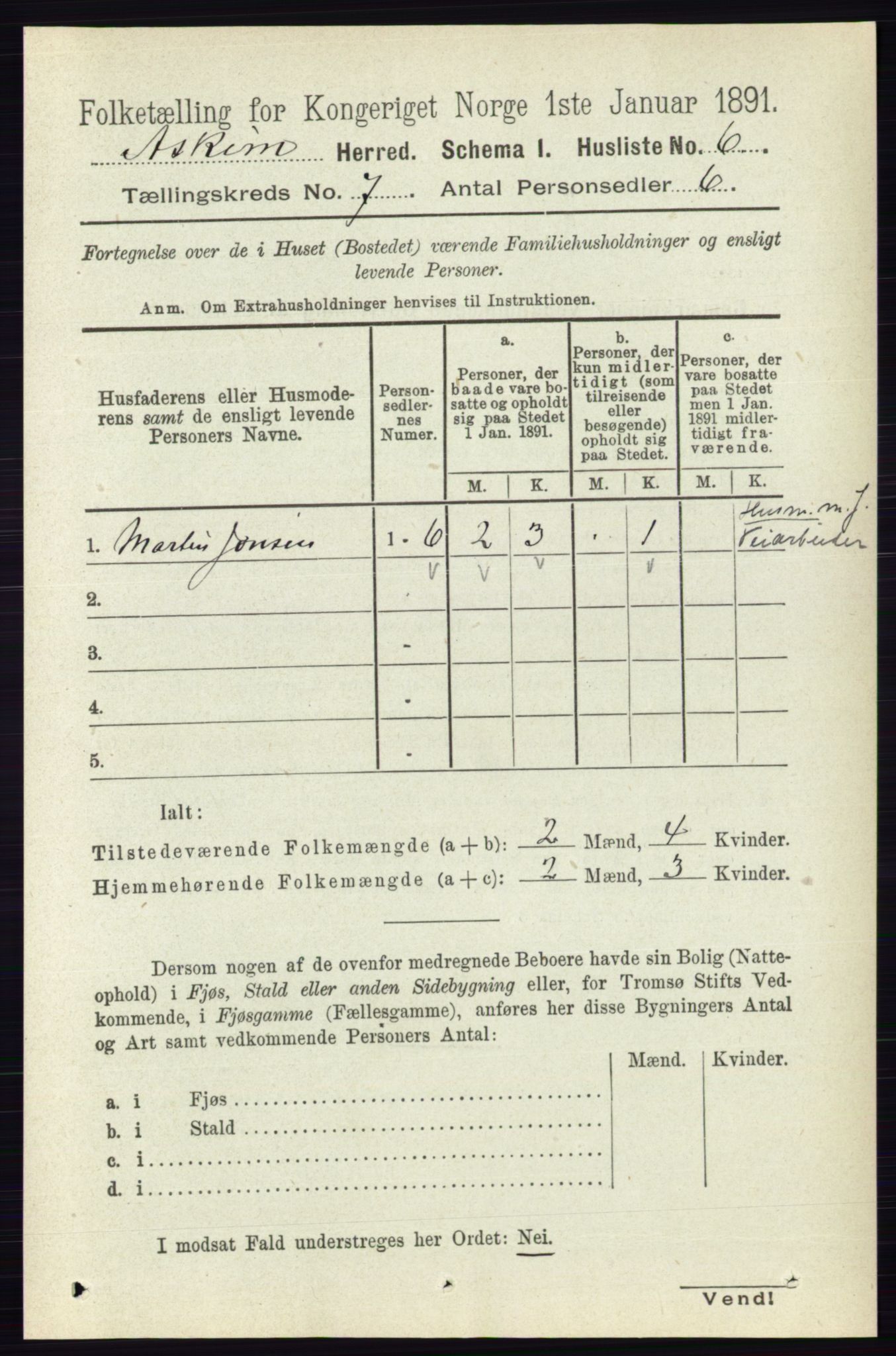 RA, 1891 census for 0124 Askim, 1891, p. 984