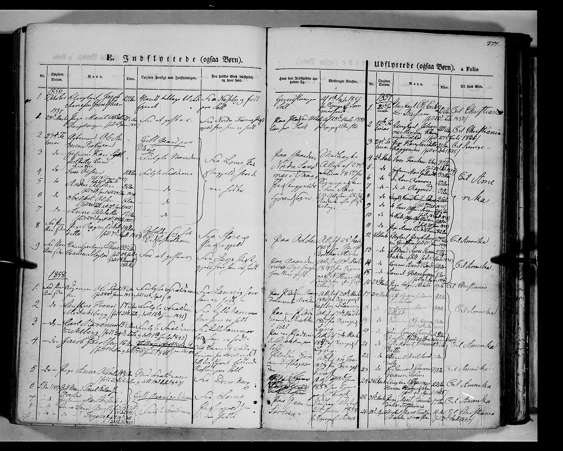 Vågå prestekontor, SAH/PREST-076/H/Ha/Haa/L0006: Parish register (official) no. 6 /1, 1856-1872, p. 377