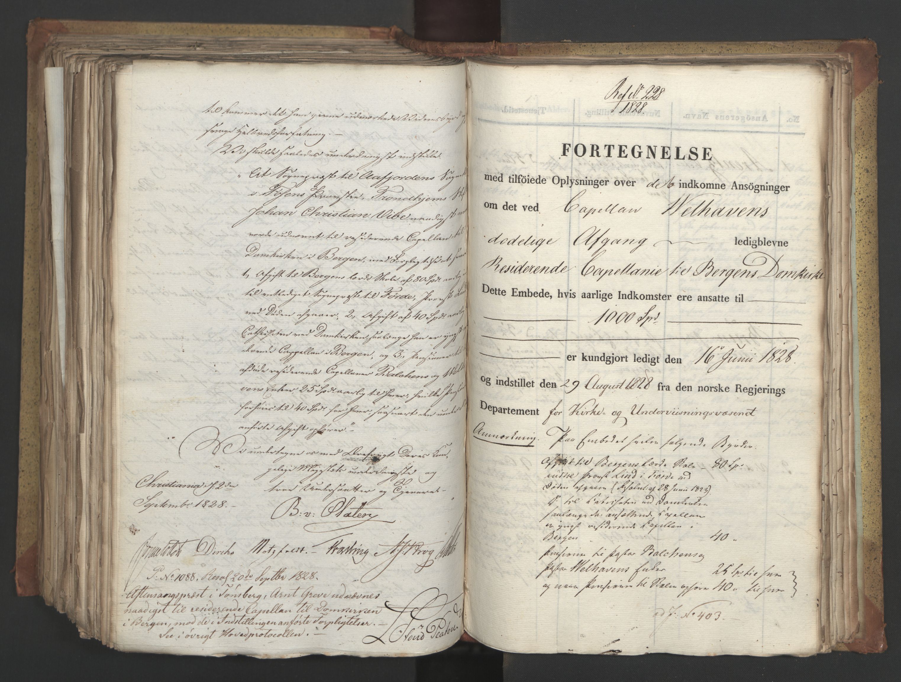 Statsrådsavdelingen i Stockholm, RA/S-1003/D/Da/L0055: Regjeringsinnstillinger nr. 231-435, 1828, p. 535