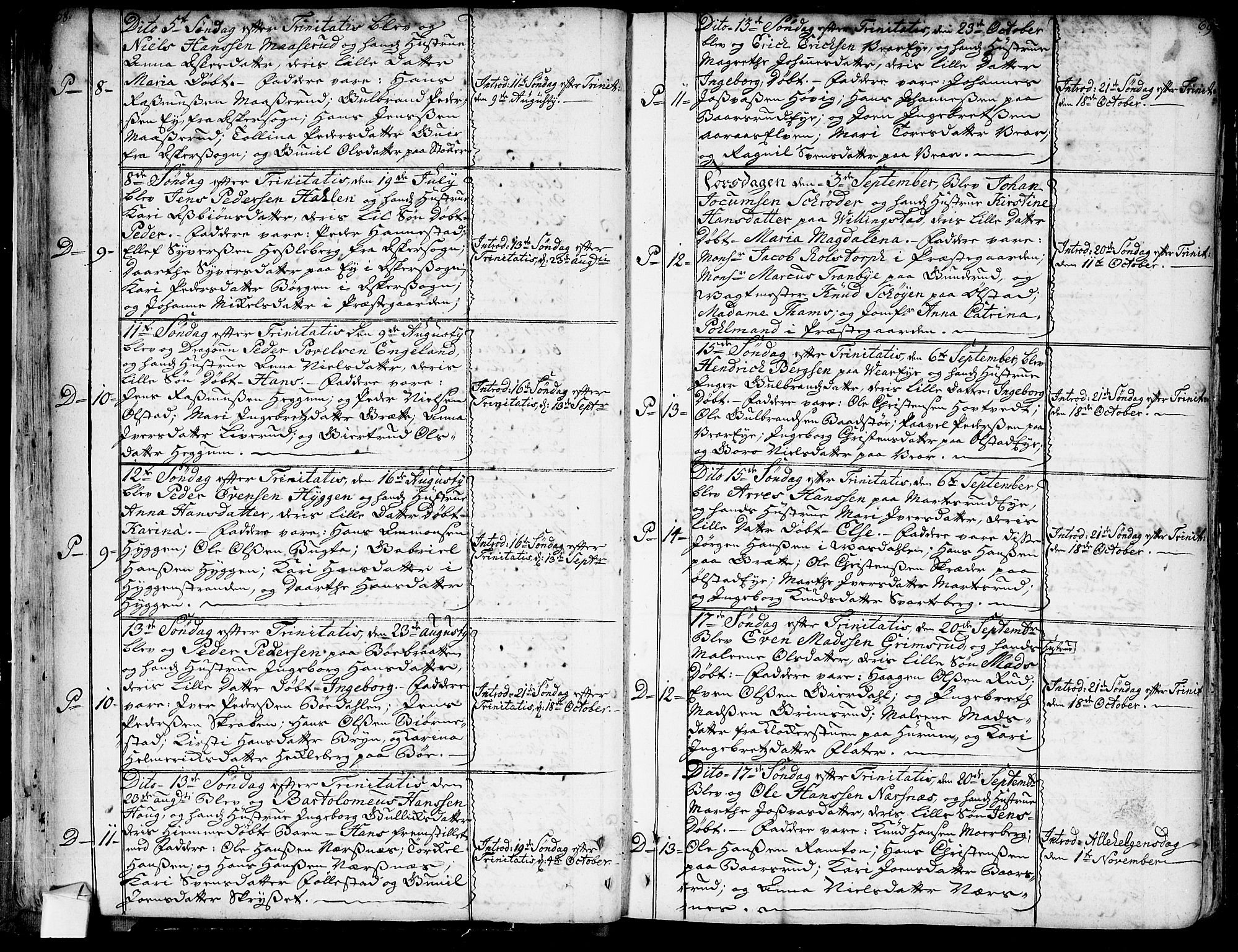 Røyken kirkebøker, AV/SAKO-A-241/G/Ga/L0001: Parish register (copy) no. 1, 1740-1768, p. 68-69