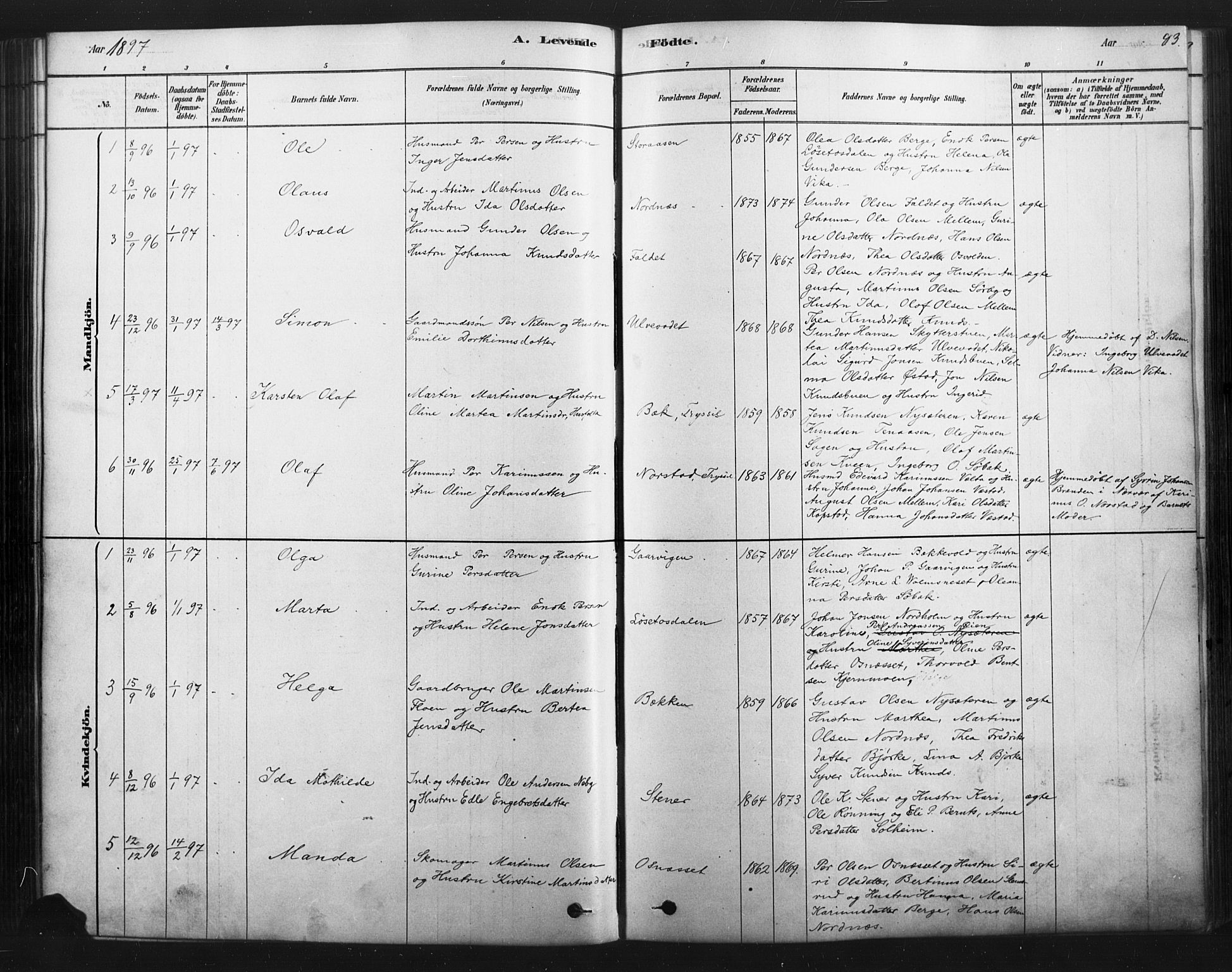 Åmot prestekontor, Hedmark, AV/SAH-PREST-056/H/Ha/Haa/L0012: Parish register (official) no. 12, 1878-1901, p. 83